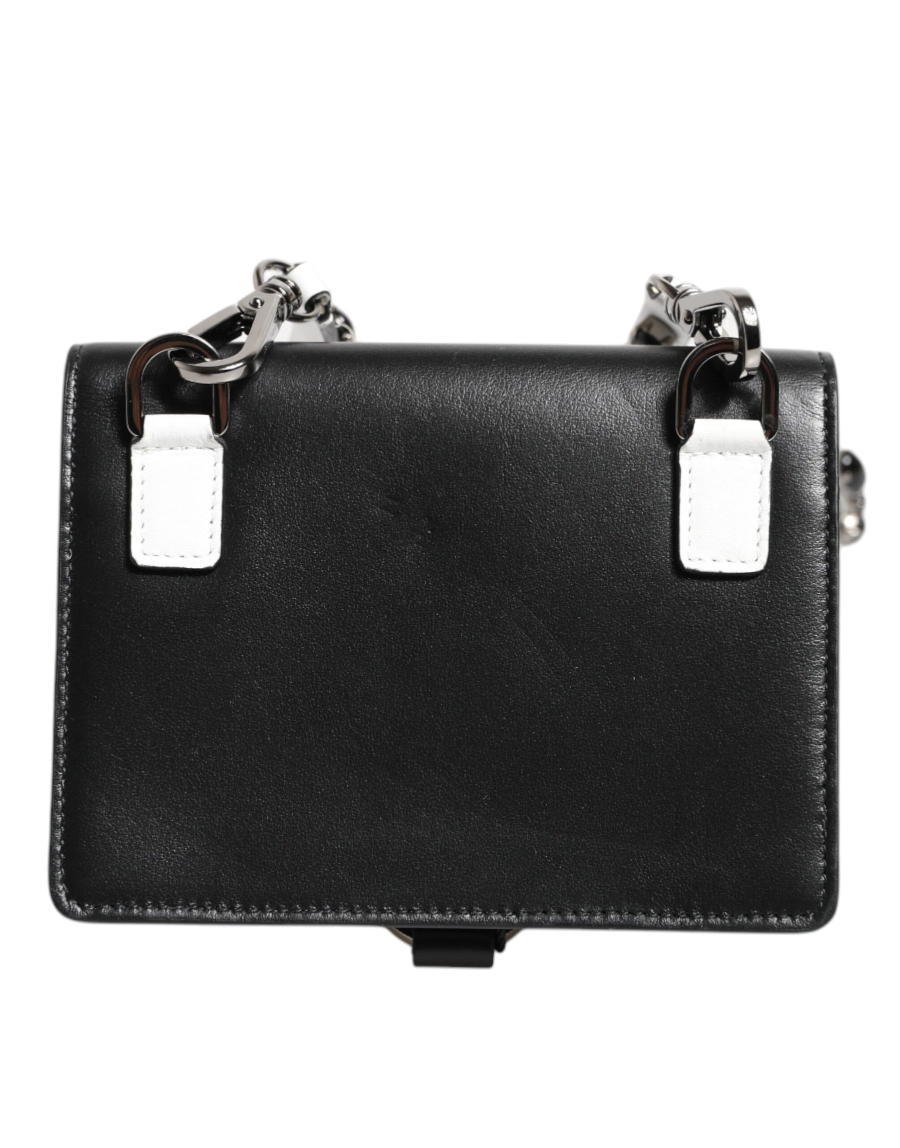 Dolce & Gabbana Black Leather Crystal Embellished Card Holder Wallet | Regal Royce