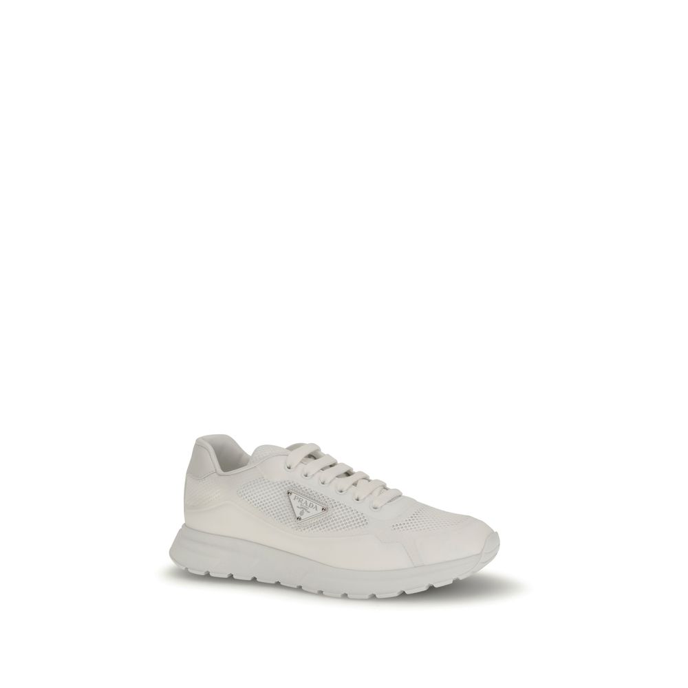 Prada White Rubber Athletic Sneakers | Regal Royce
