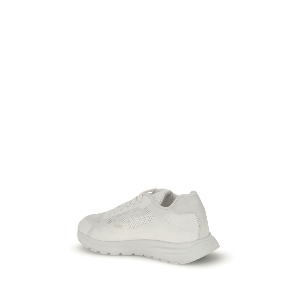 Prada White Rubber Athletic Sneakers | Regal Royce