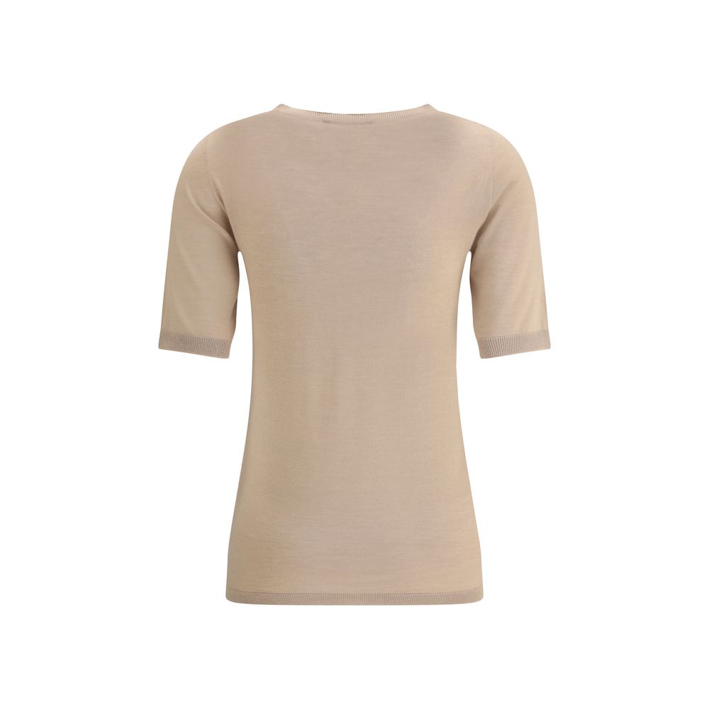 Fabiana Filippi Beige Cashmere T-Shirt | Regal Royce