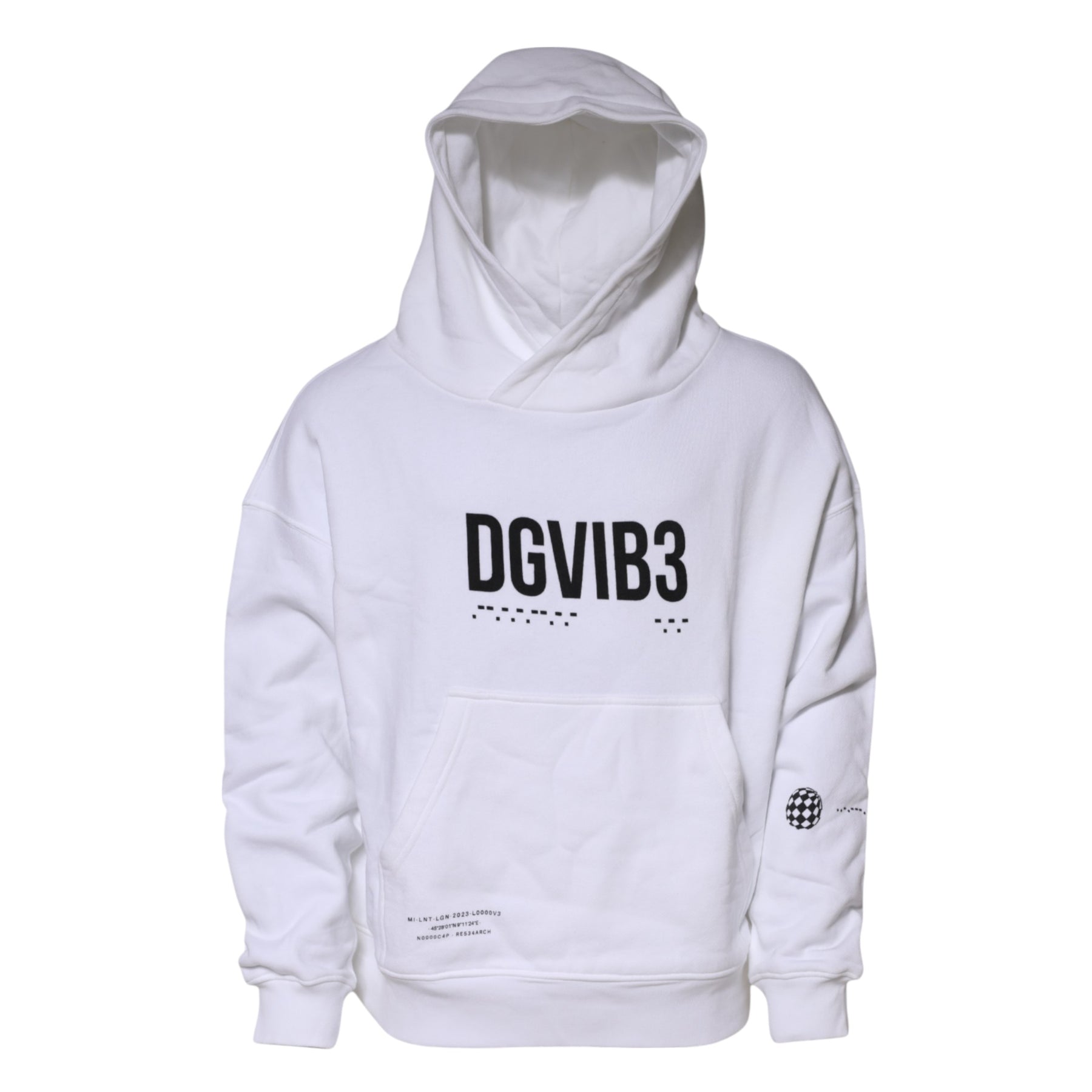 Dolce & Gabbana White DG Vib3 Hooded Men Sweatshirt Sweater | Regal Royce