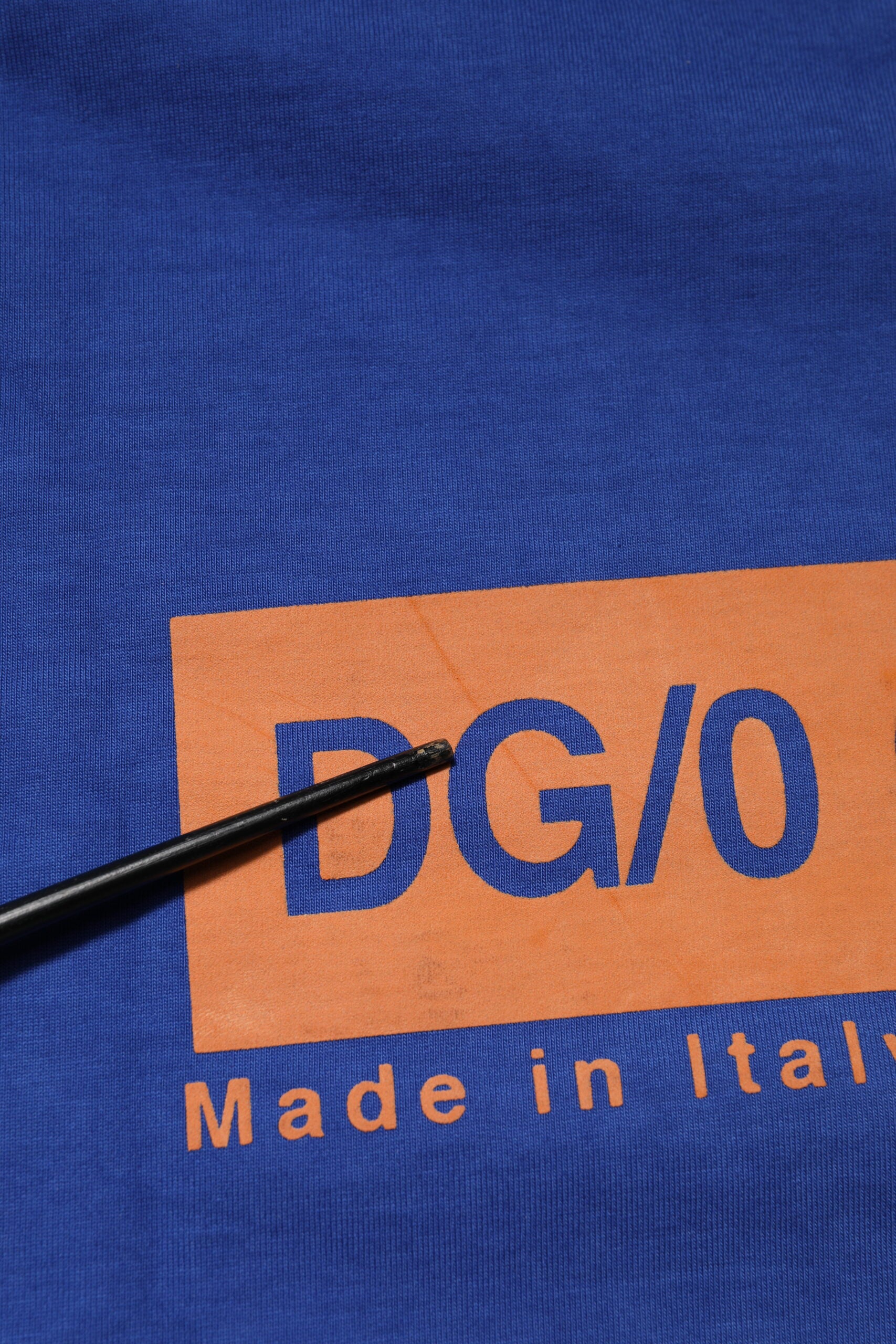 Dolce & Gabbana Blue Logo Graphic Cotton Crew Neck T-shirt | Regal Royce