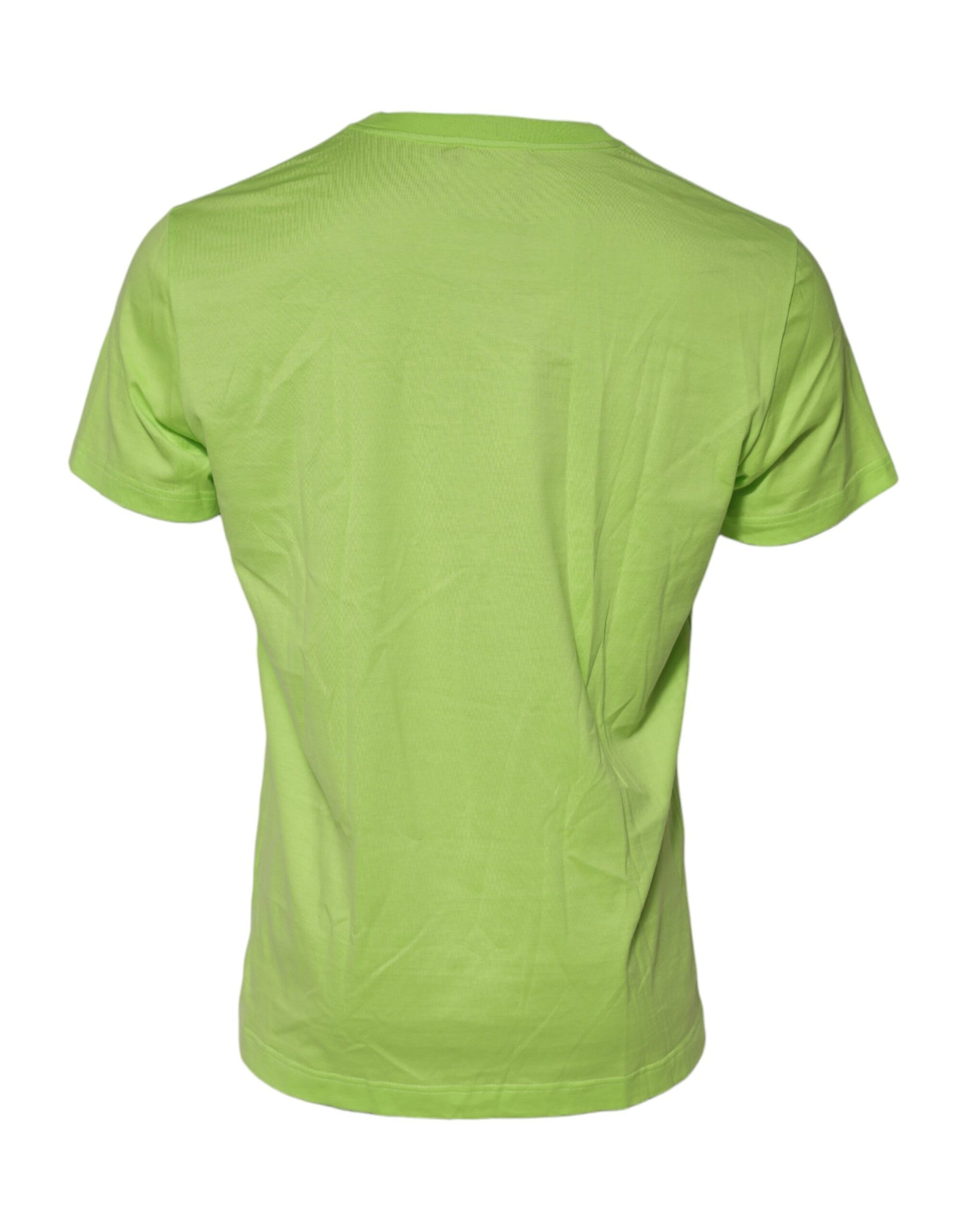 Dolce & Gabbana Green Embossed Logo Cotton Crew Neck T-shirt | Regal Royce