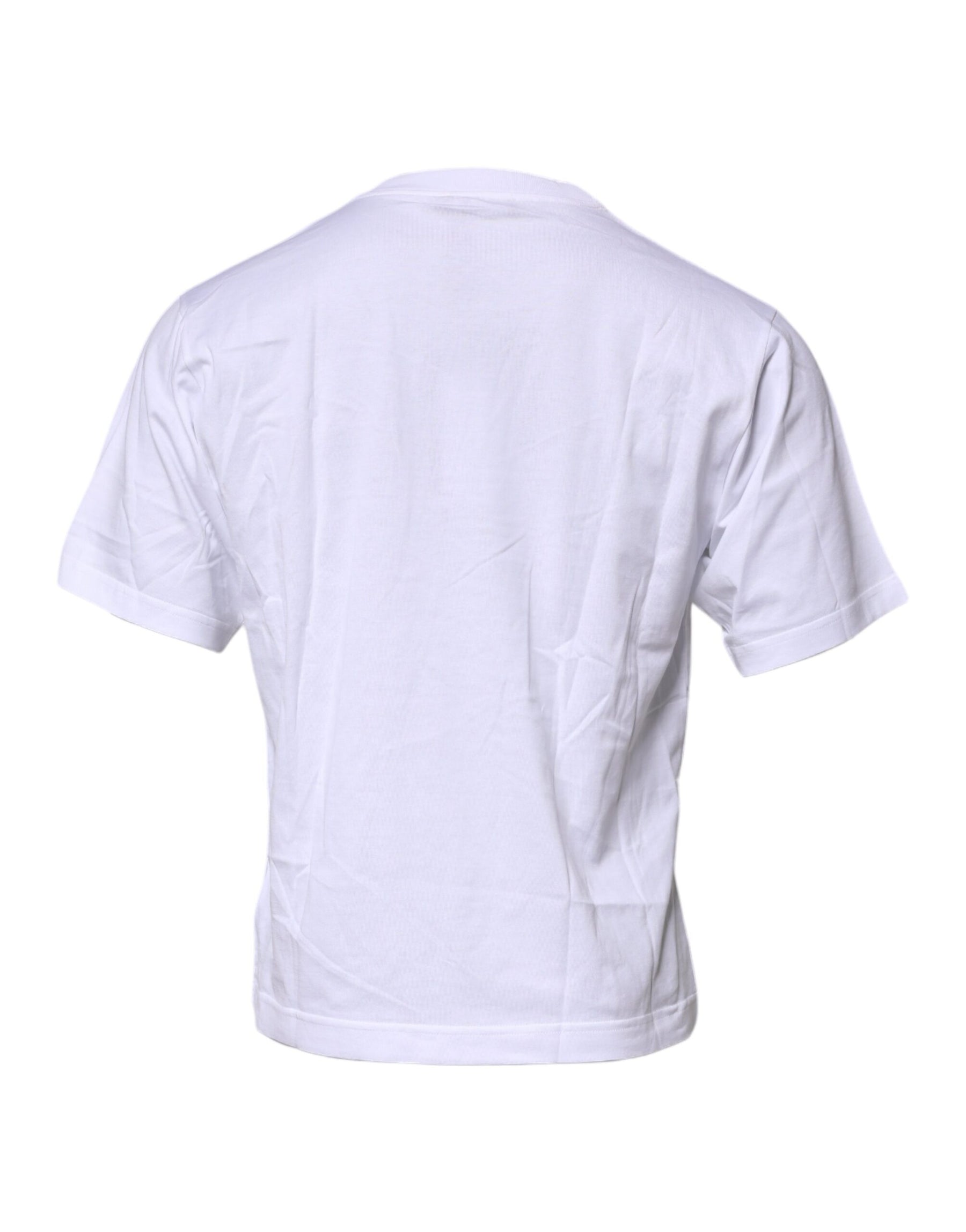Dolce & Gabbana White Logo Crew Neck Short Sleeves T-shirt | Regal Royce