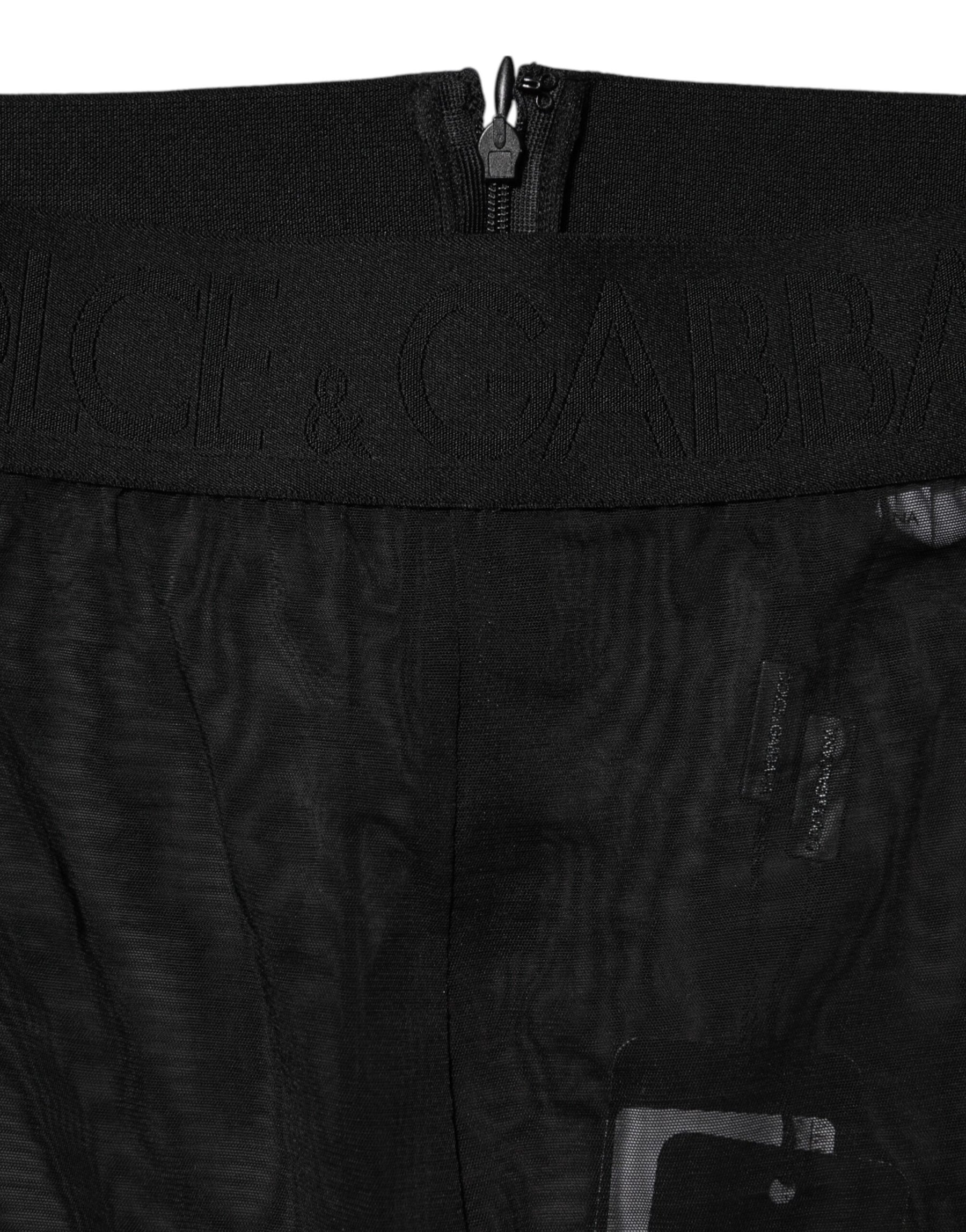 Dolce & Gabbana Black Nylon Leggings Stretch Pants | Regal Royce