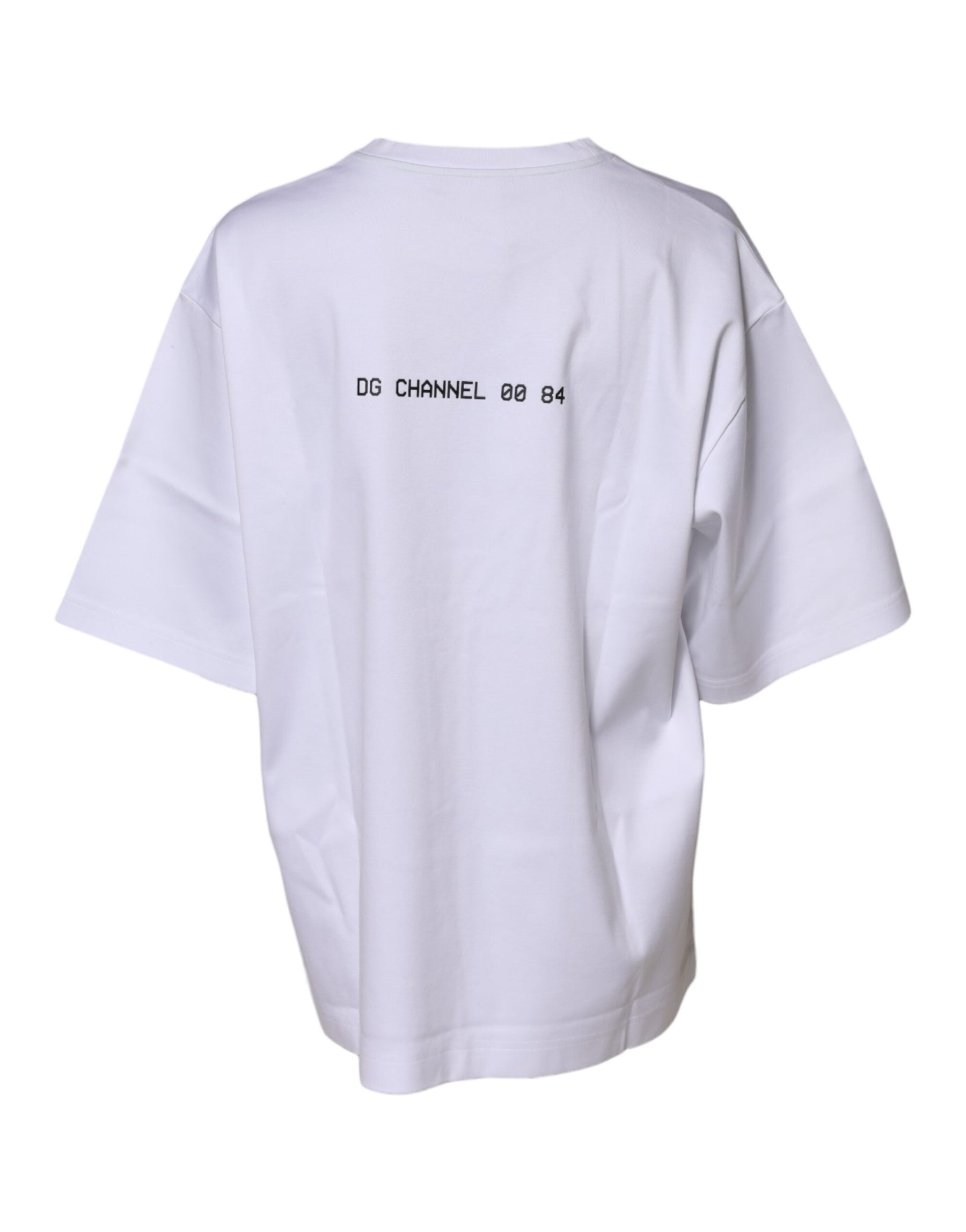 Dolce & Gabbana White Cotton Printed Short Sleeves T-shirt | Regal Royce