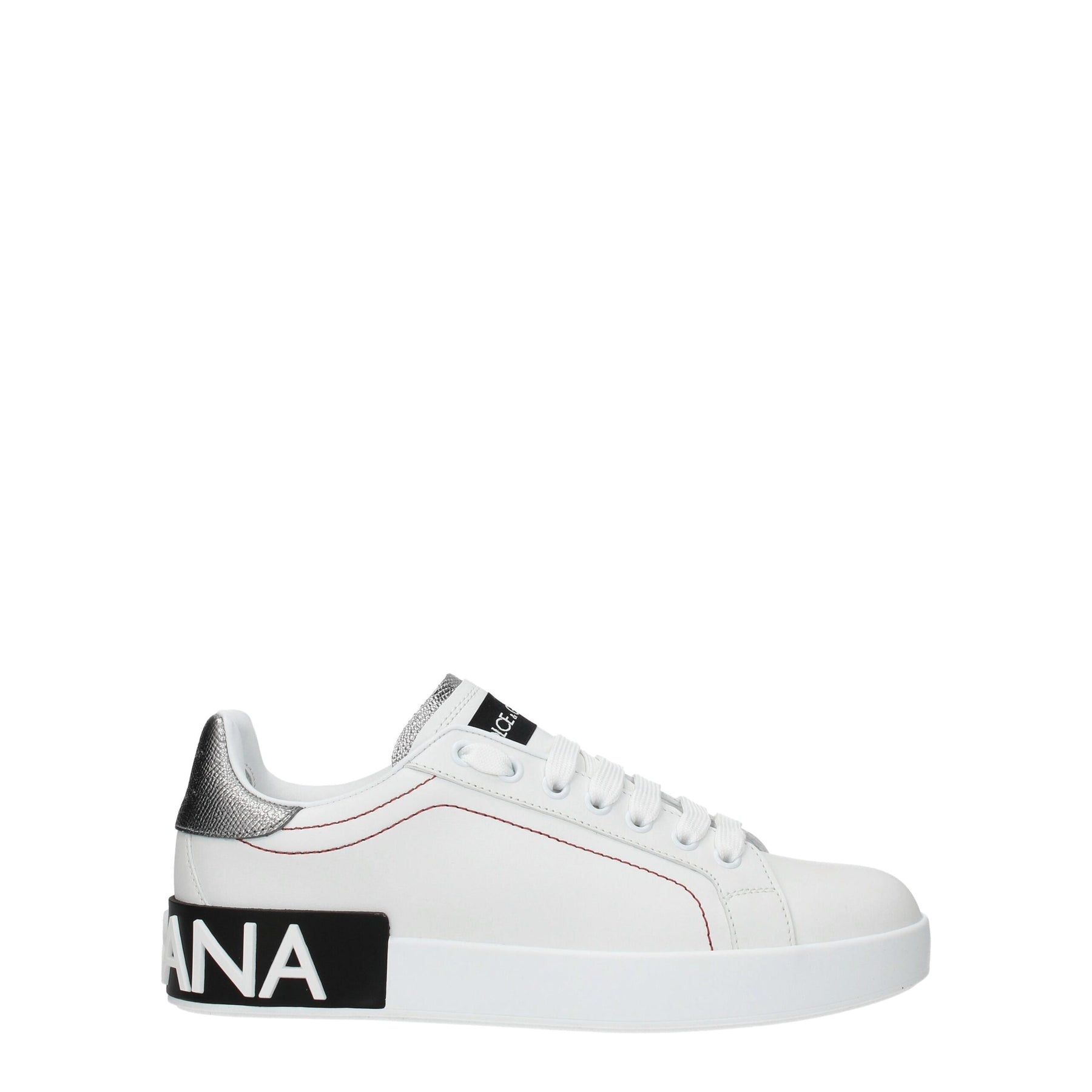Dolce & Gabbana White Leather Low Top Sneakers | Regal Royce