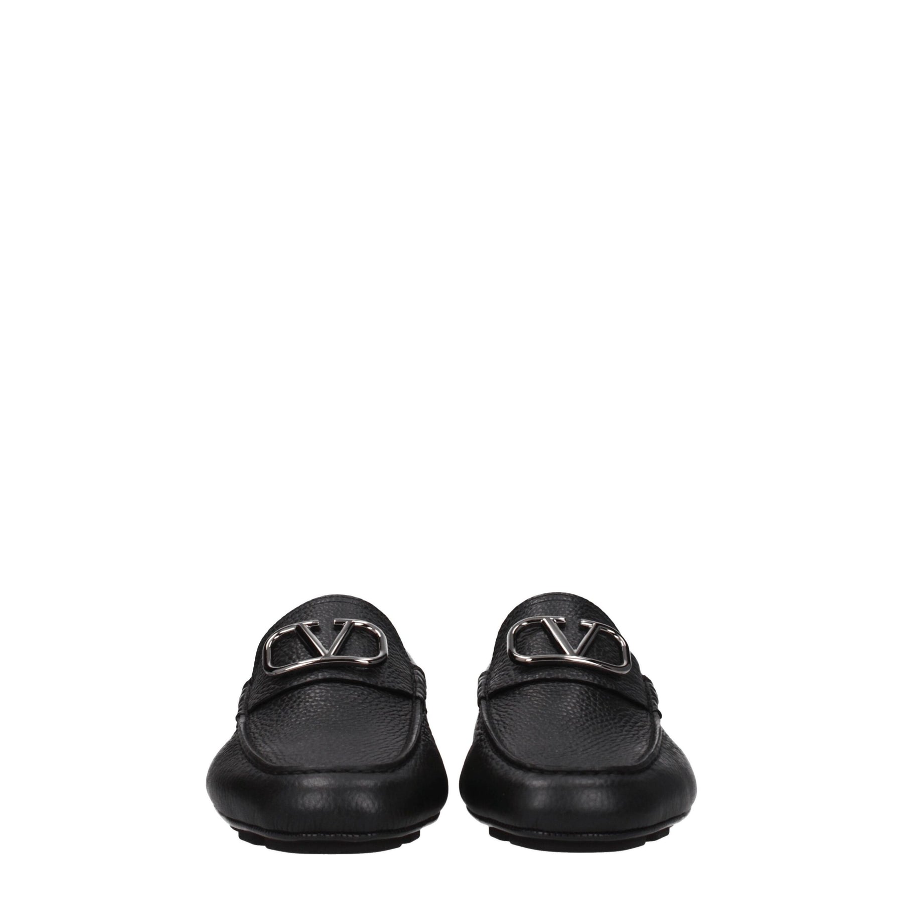 Valentino Garavani Black Leather Slip-On Loafers | Regal Royce
