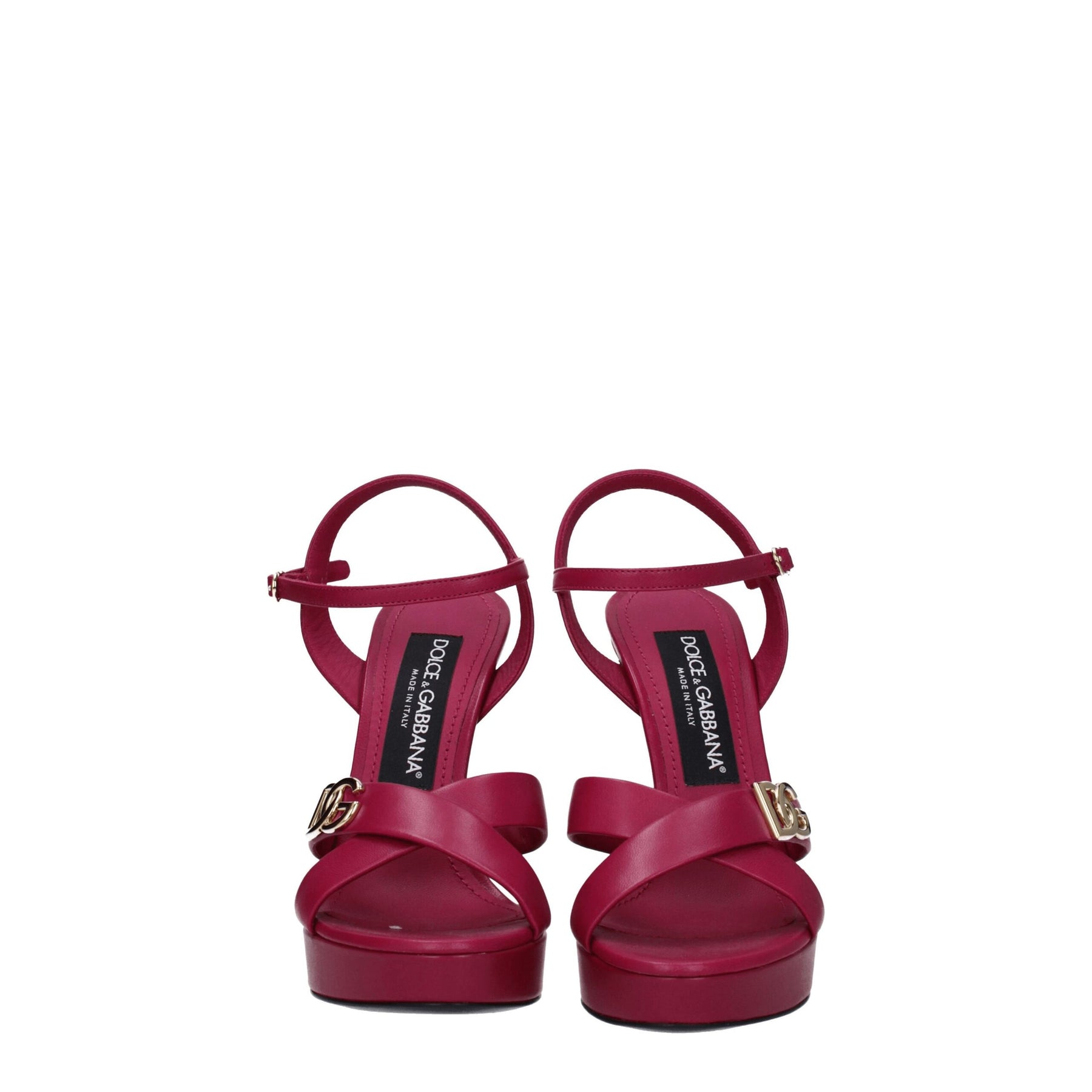 Dolce & Gabbana Pink Leather Platform Sandals | Regal Royce