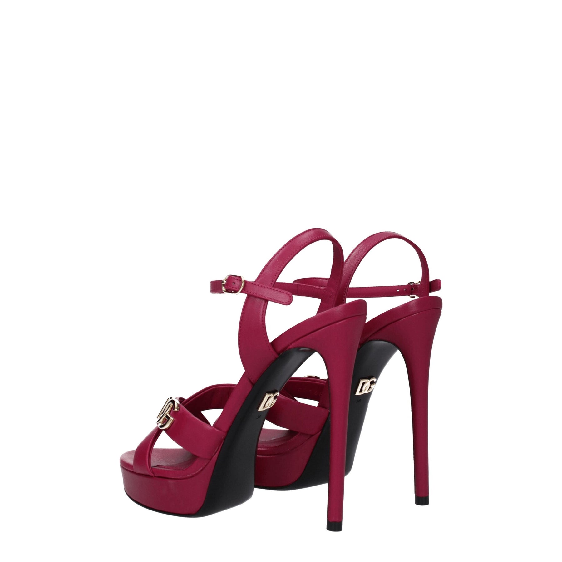 Dolce & Gabbana Pink Leather Platform Sandals | Regal Royce