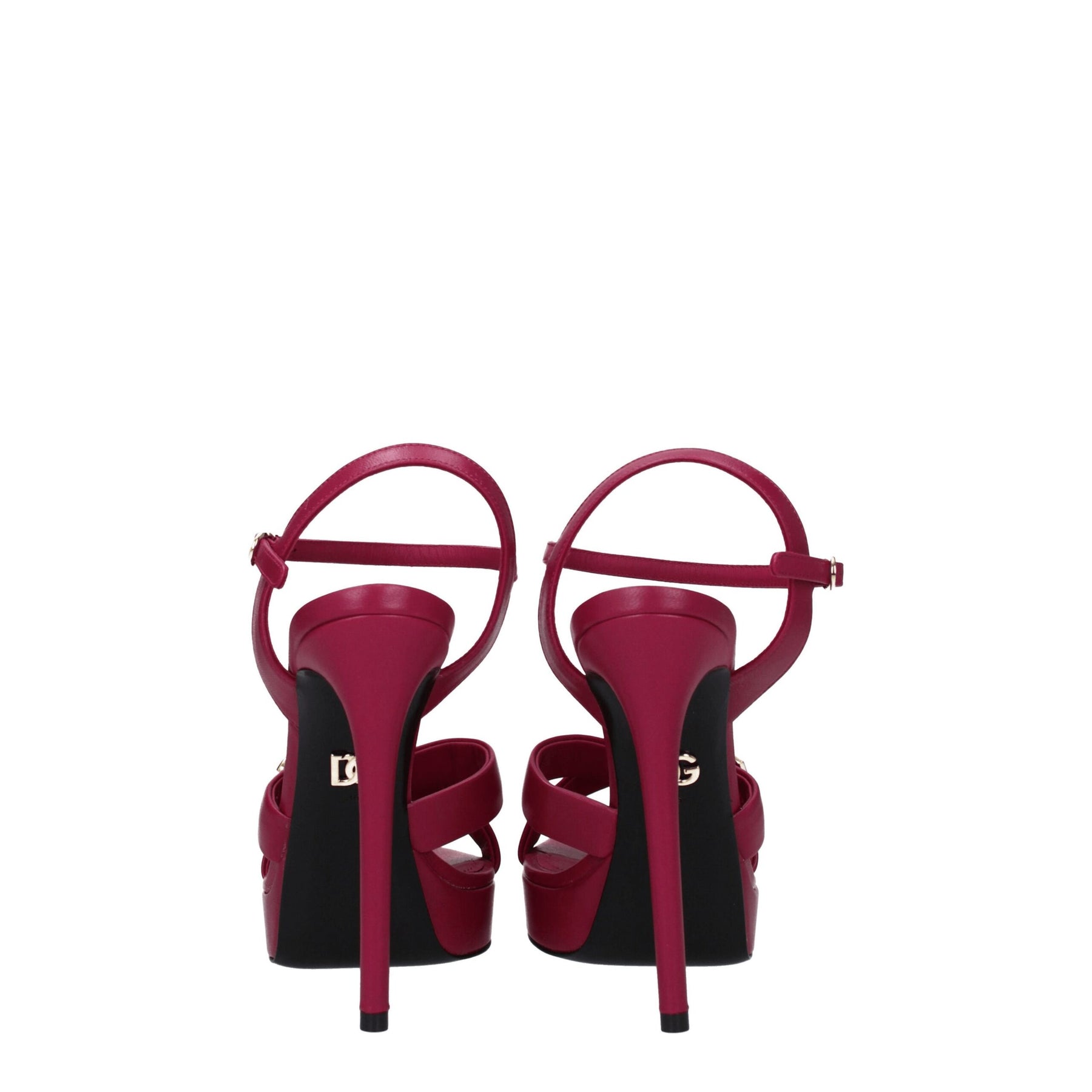 Dolce & Gabbana Pink Leather Platform Sandals | Regal Royce