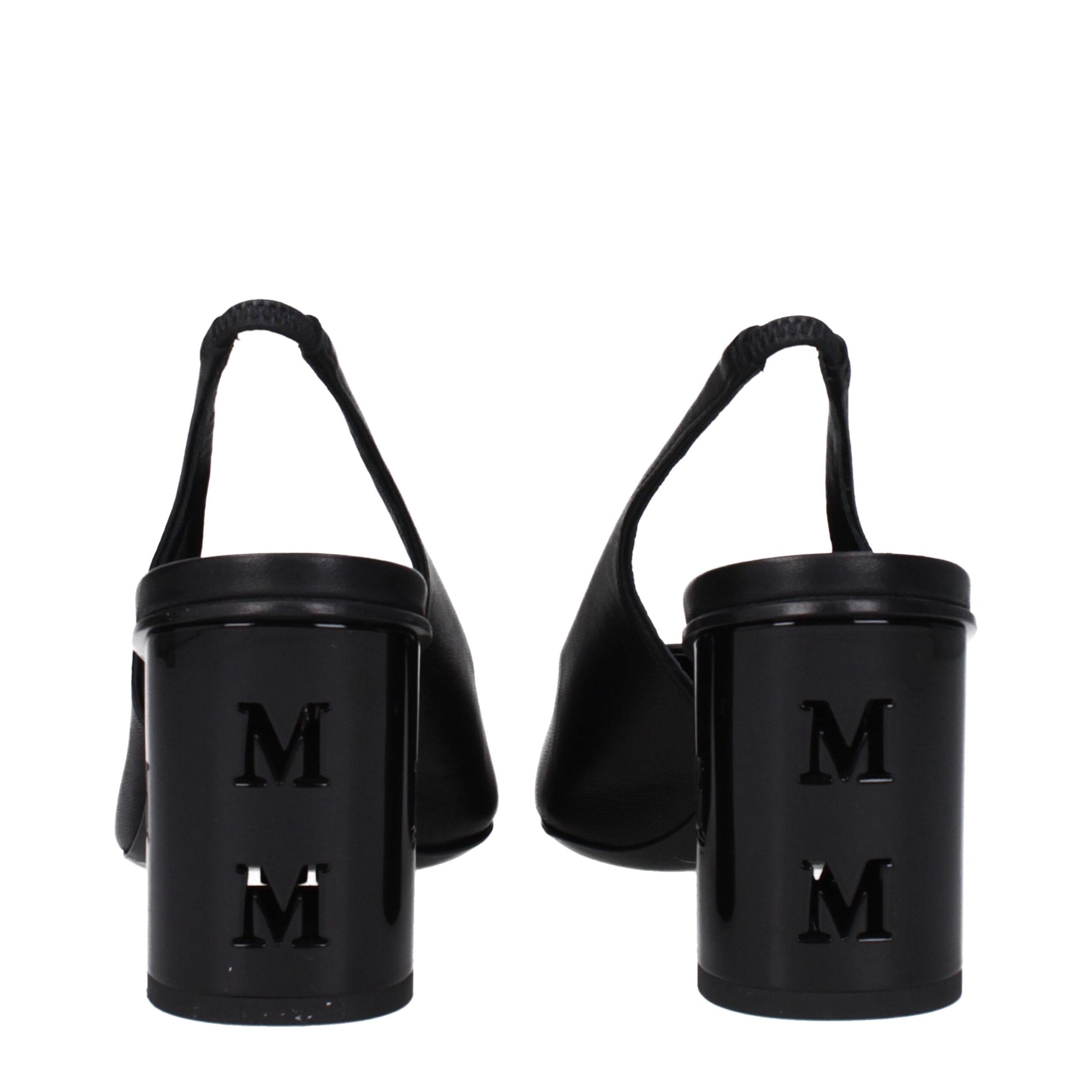 Max Mara Black Leather High Heel Pumps