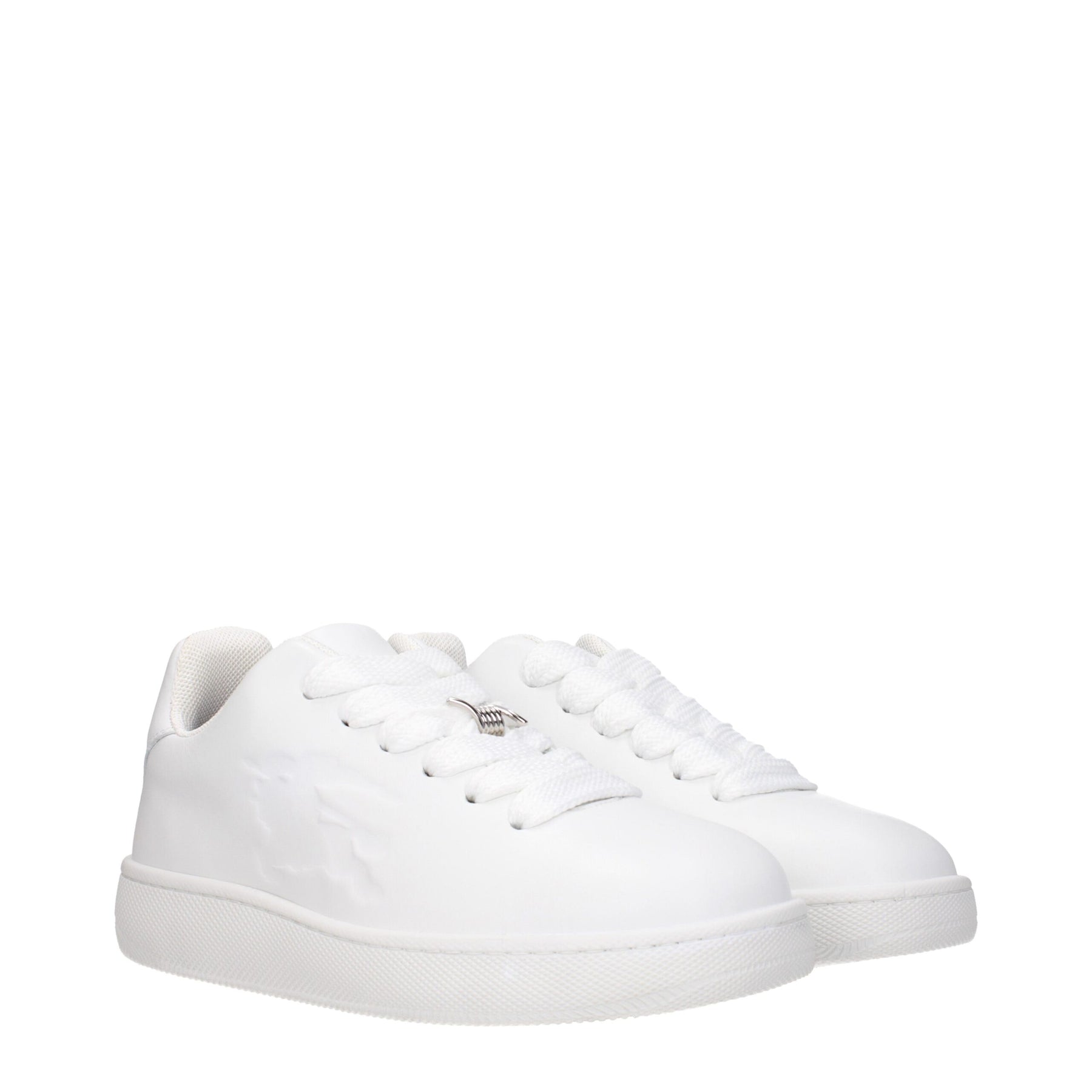 Burberry White Leather Low Top Sneakers | Regal Royce