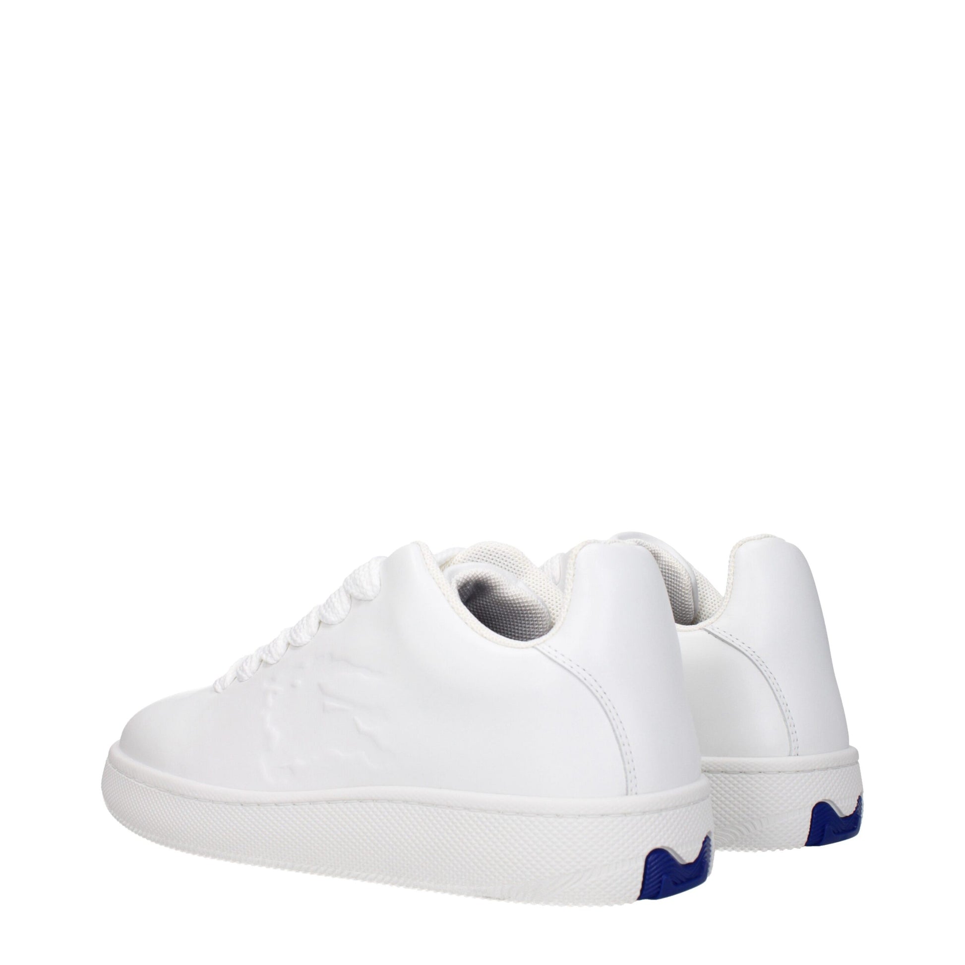 Burberry White Leather Low Top Sneakers