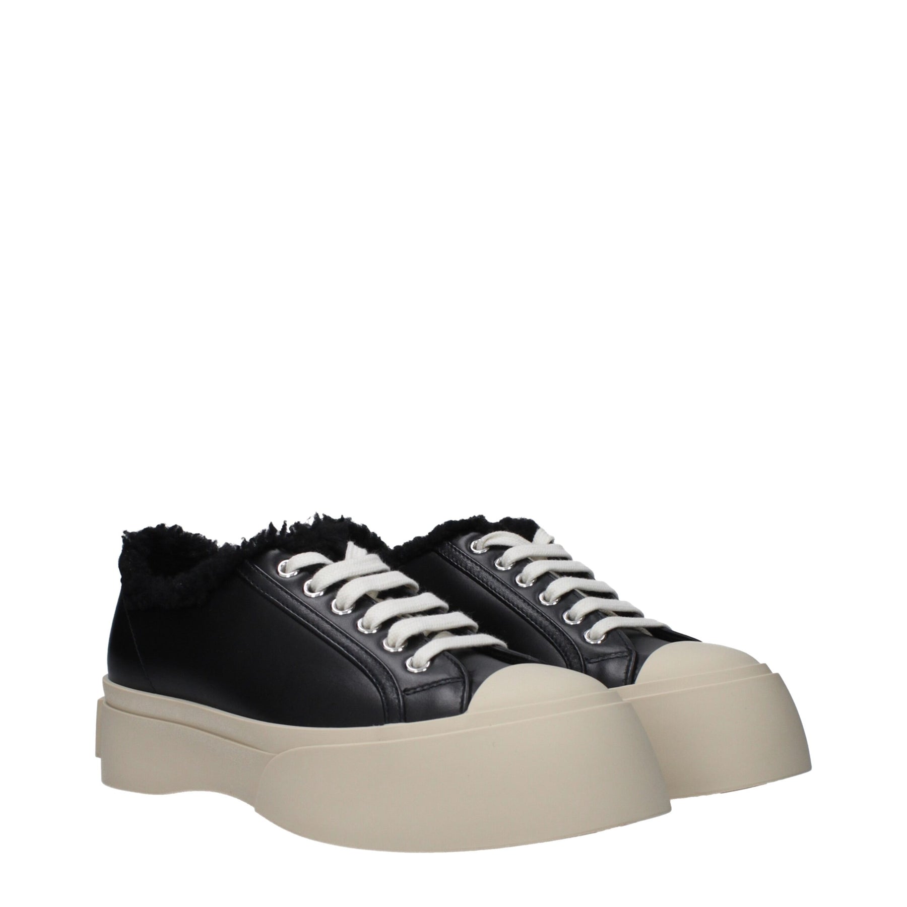 Marni Black Leather Chunky Sneakers | Regal Royce