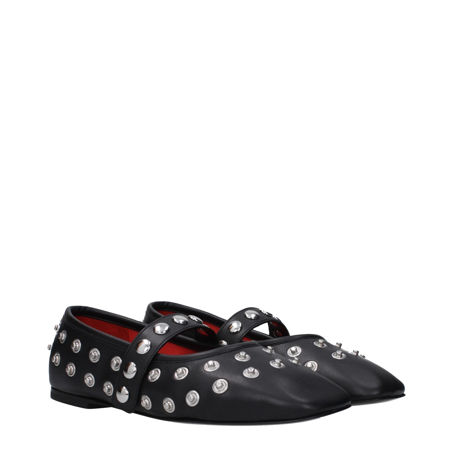 Stella McCartney Black Leather Ballet Flats | Regal Royce