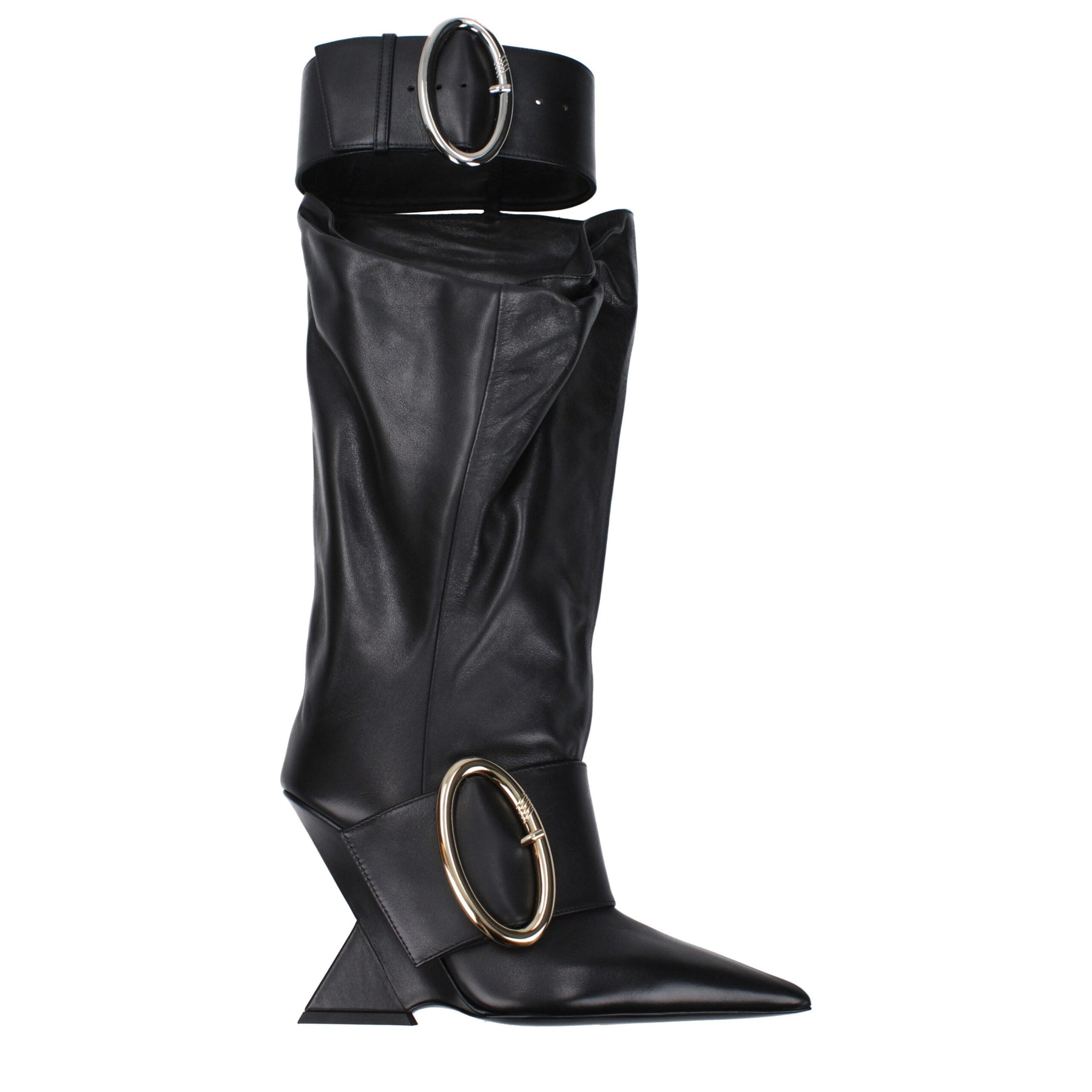 The Attico Black Leather Boots | Regal Royce