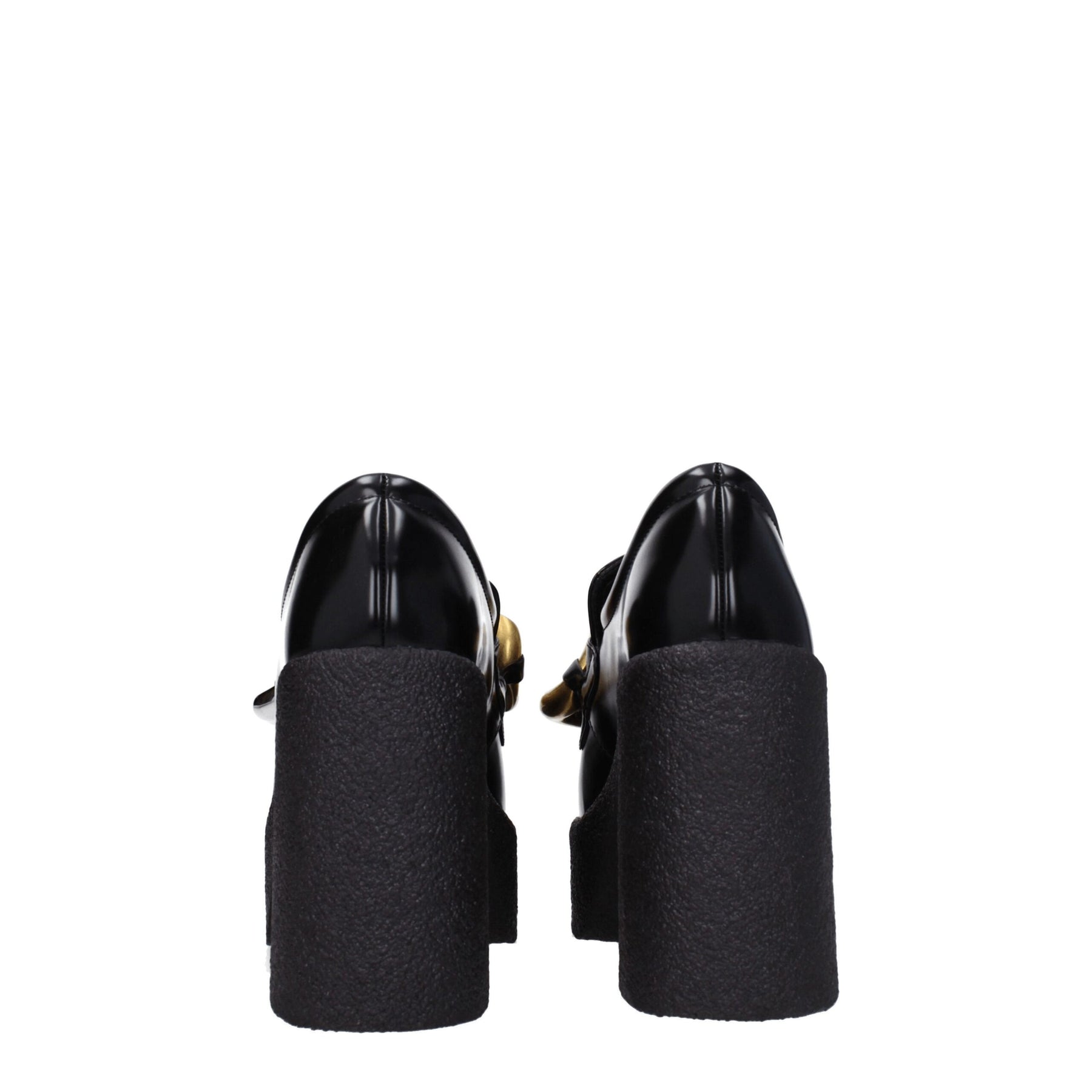 Stella McCartney Black Leather Platform Loafers | Regal Royce