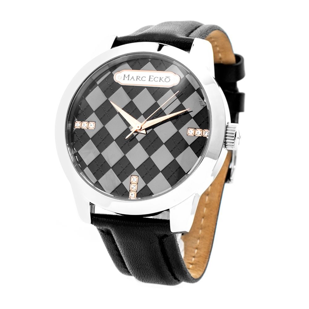 Marc Ecko Black Leather Dress Watch | Regal Royce