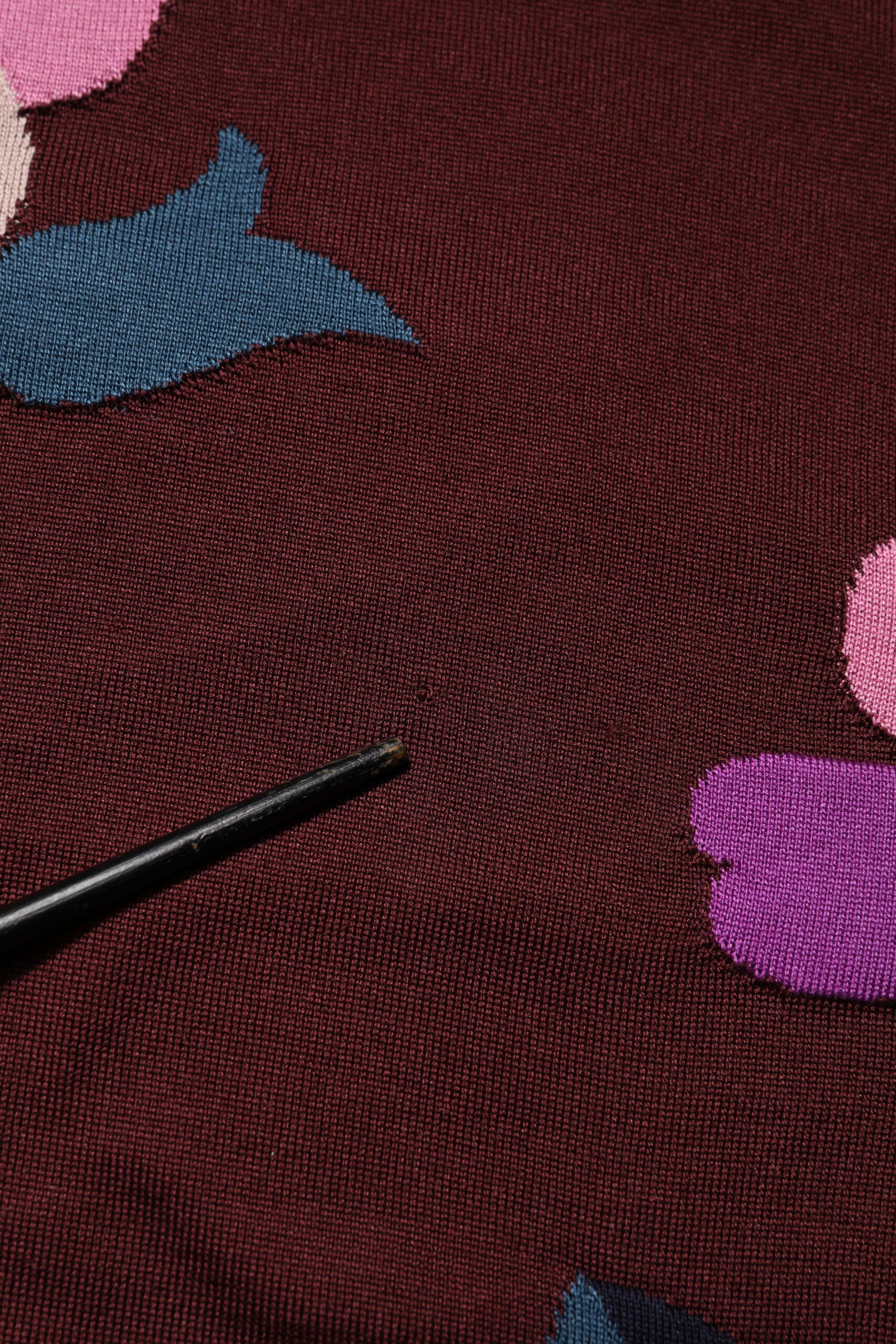 Dolce & Gabbana Maroon Floral Silk Crew Neck Blouse Top | Regal Royce