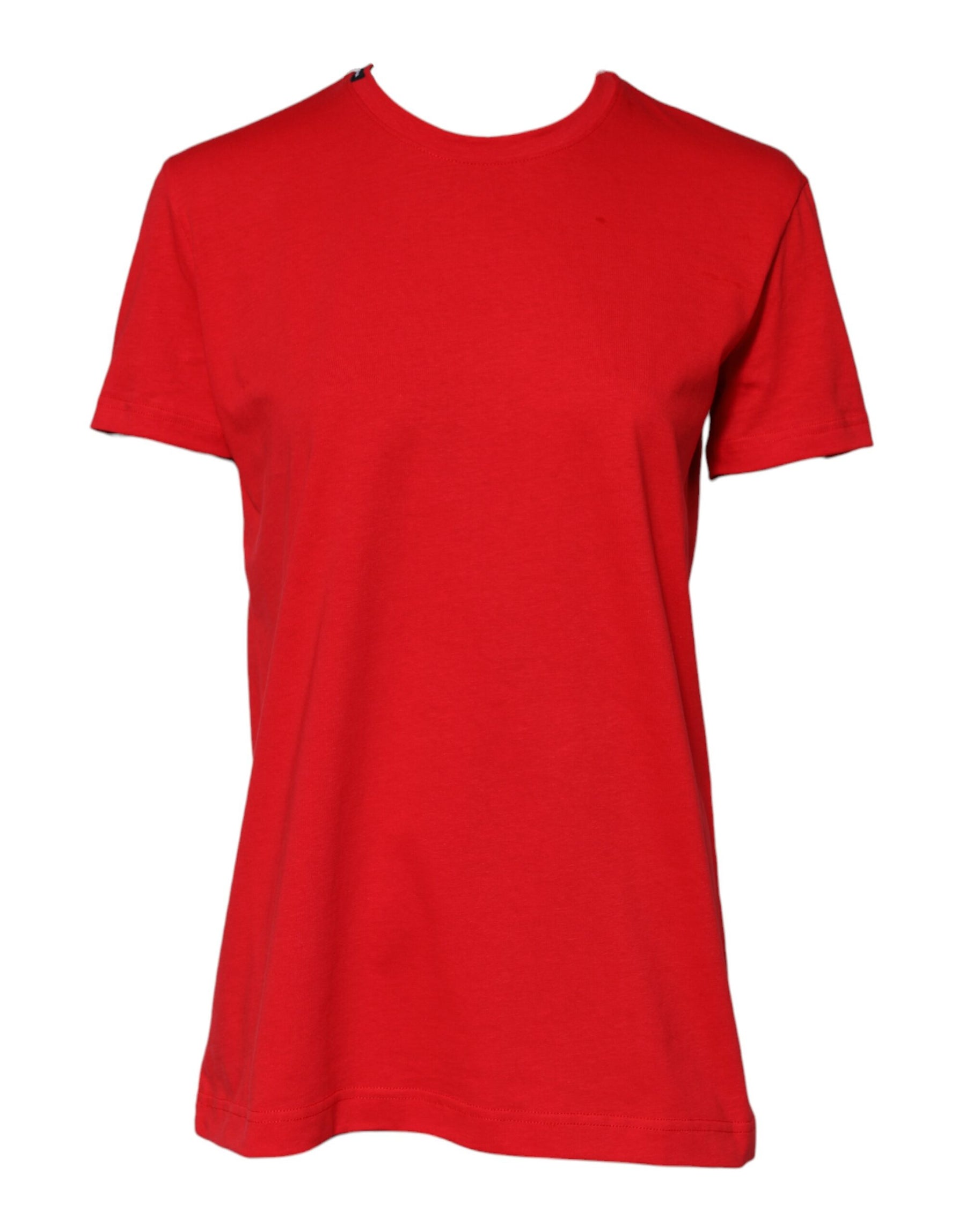 Dolce & Gabbana Red Plain Crew Neck Short Sleeves T-shirt | Regal Royce
