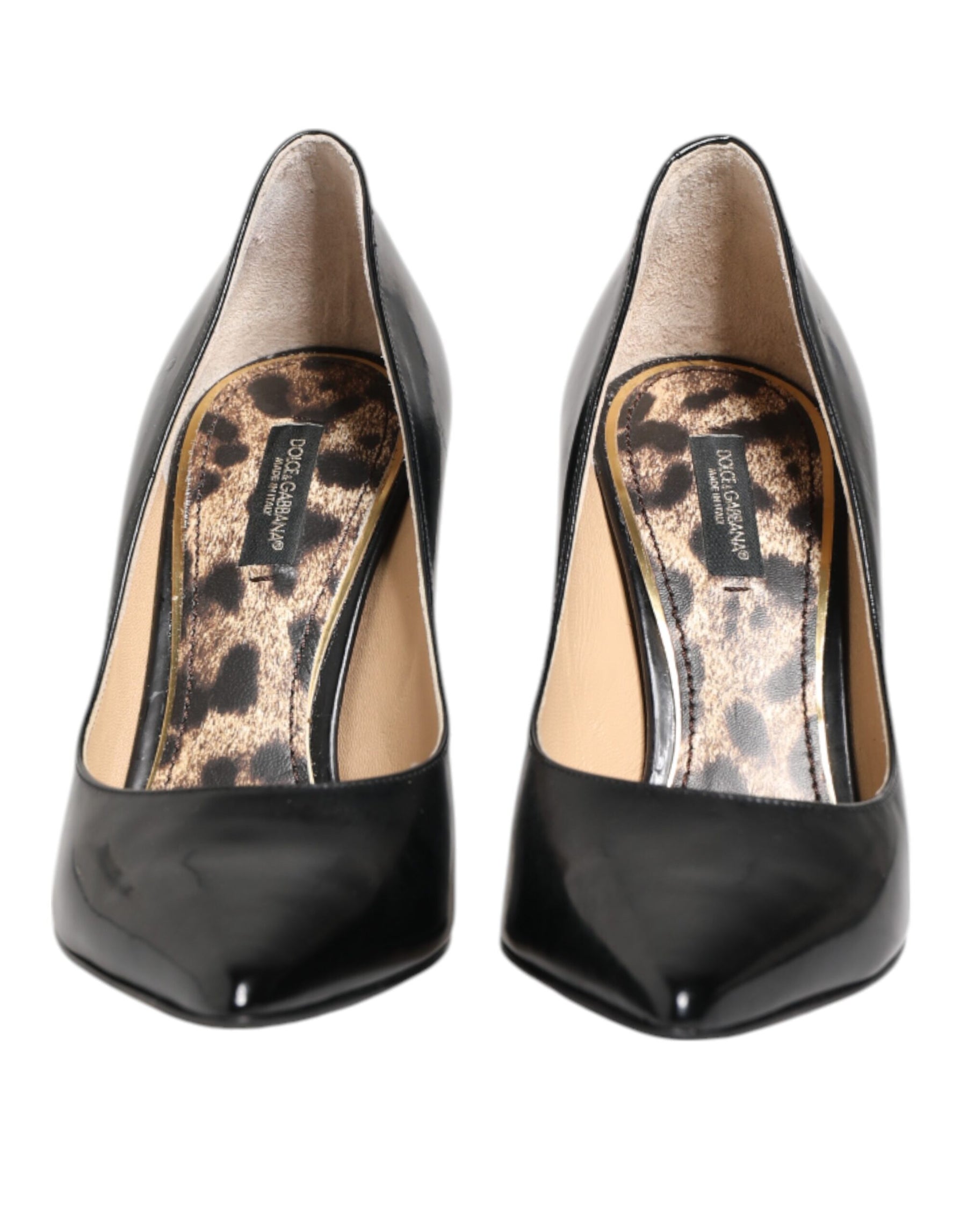 Dolce & Gabbana Black Calf Leather Stiletto Heels Pumps Shoes | Regal Royce