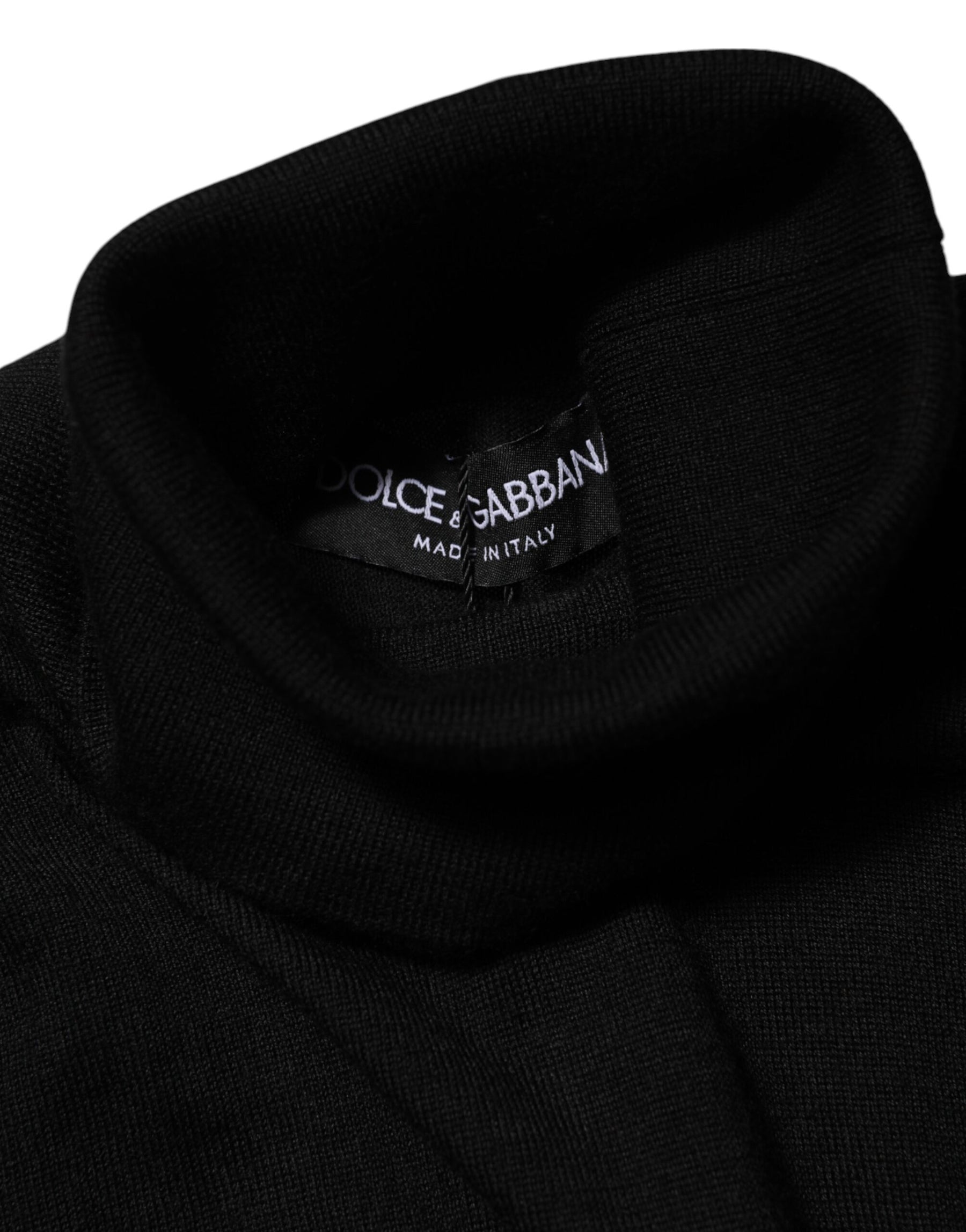 Dolce & Gabbana Black Cashmere Turtleneck Pullover Sweater | Regal Royce
