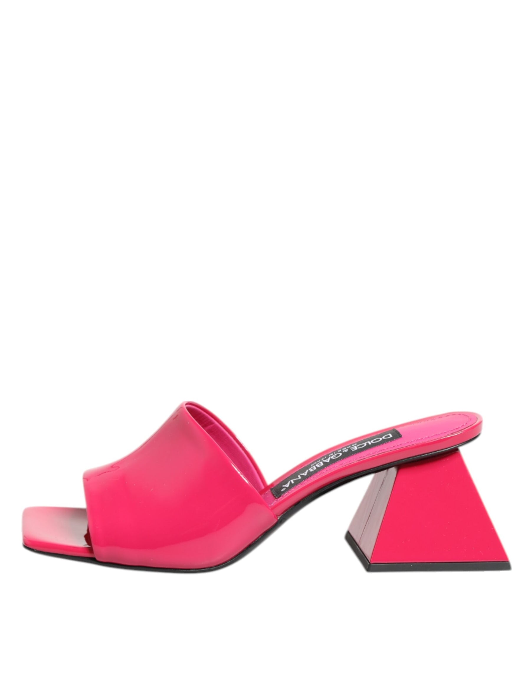 Dolce & Gabbana Pink Open Toe Block Heel Mules Sandals Shoes | Regal Royce