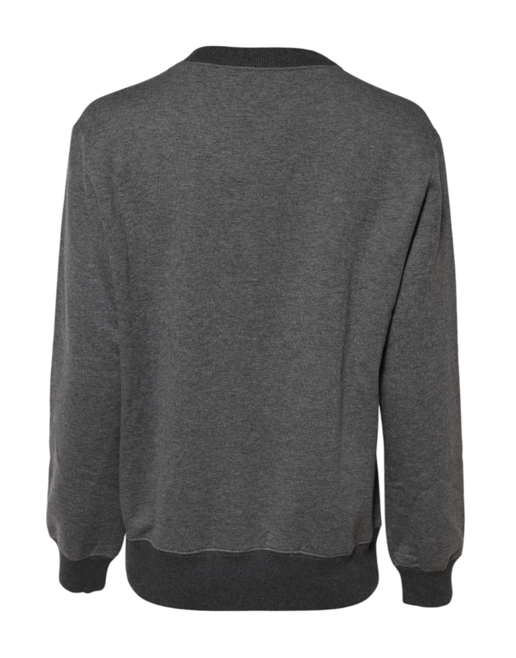 Dolce & Gabbana Gray DG Logo Embroidered Pullover Sweater | Regal Royce