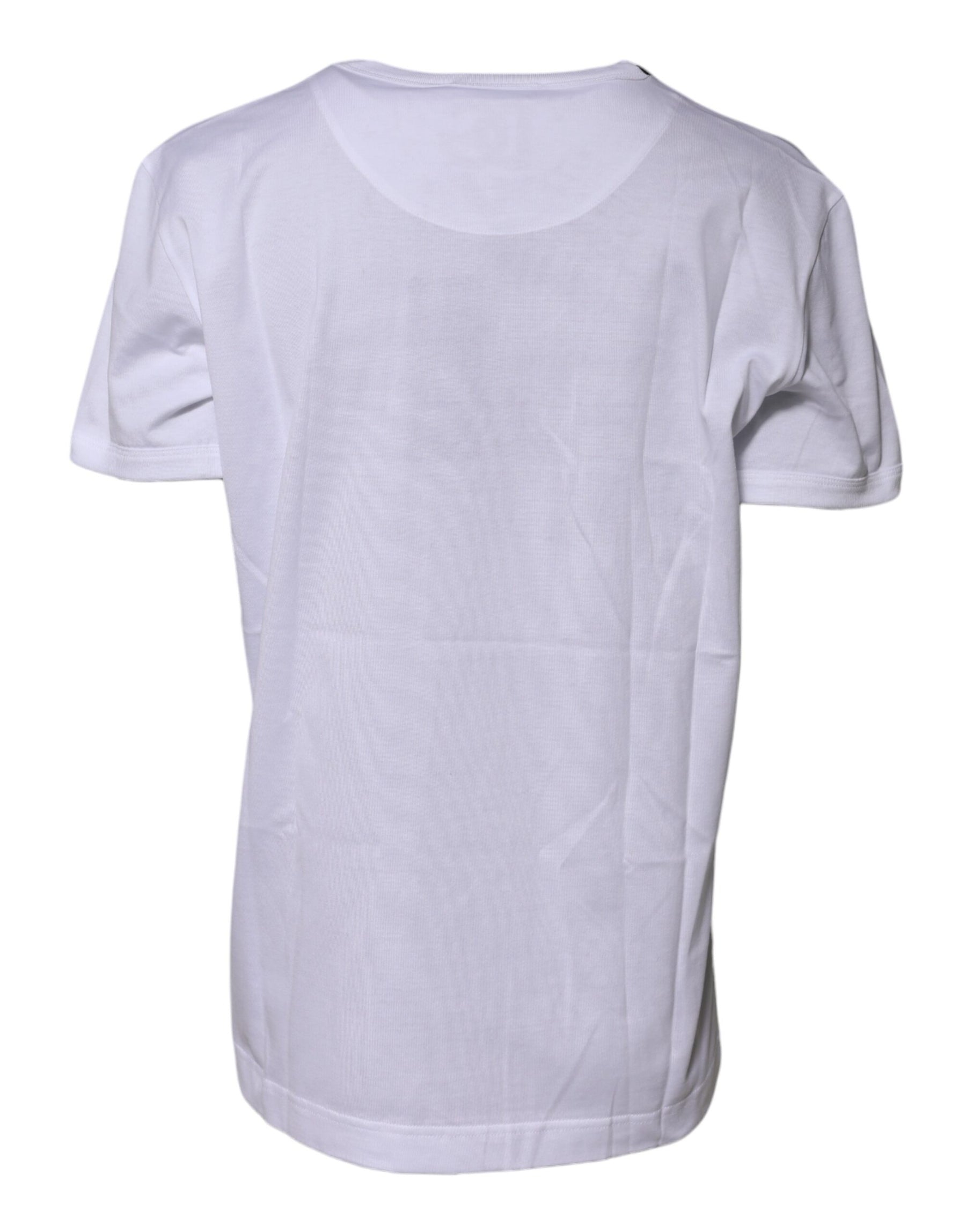 Dolce & Gabbana White Cotton Goodluck 2022 Crew Neck T-shirt | Regal Royce