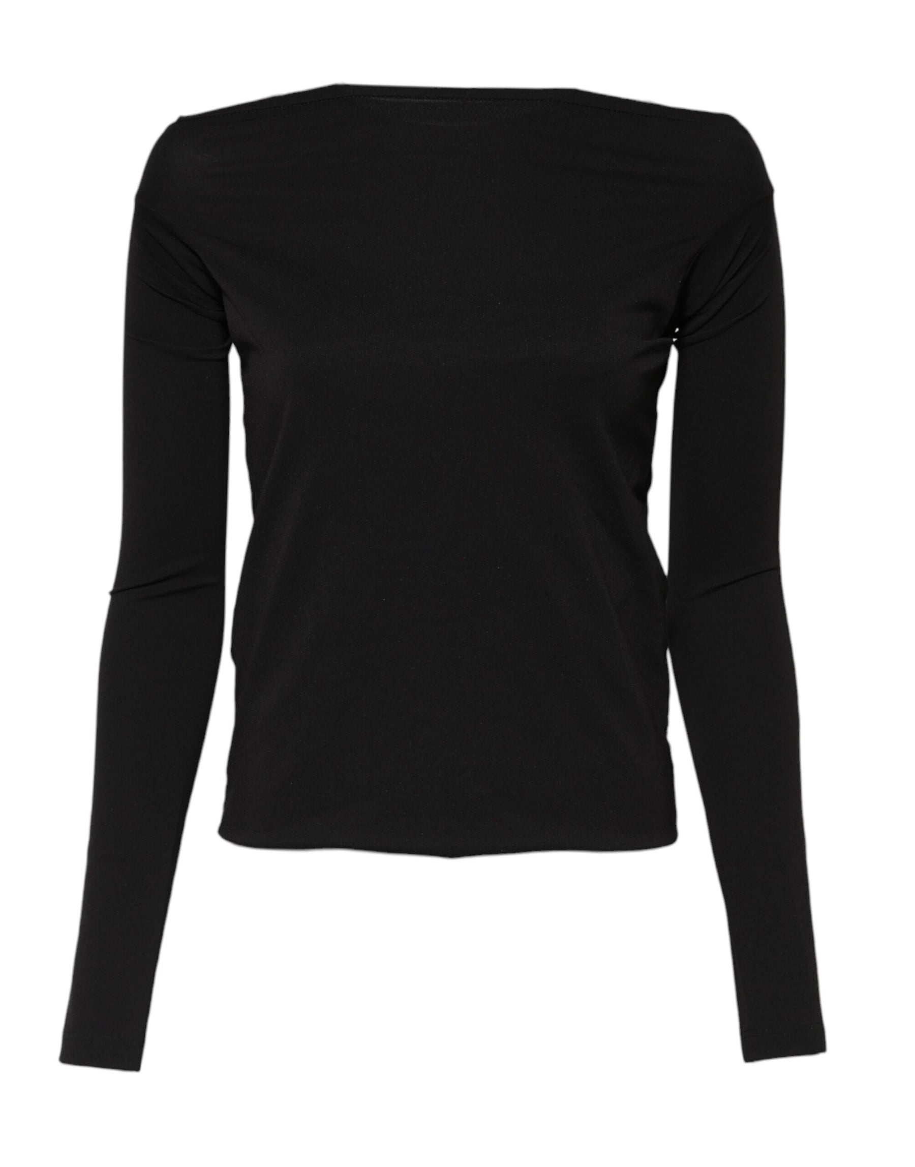 Dolce & Gabbana Black Wool Shrug Crew Neck Pullover Sweater | Regal Royce