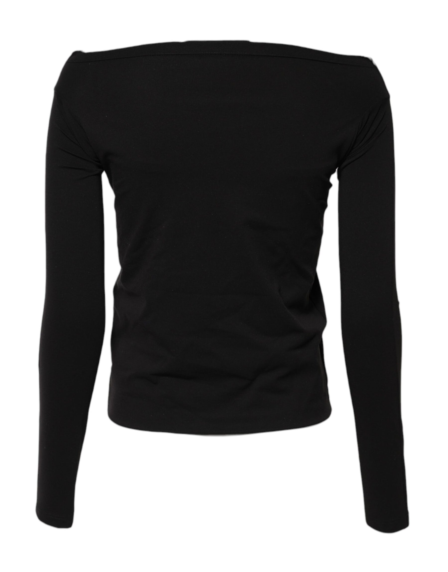 Dolce & Gabbana Black Wool Shrug Crew Neck Pullover Sweater | Regal Royce
