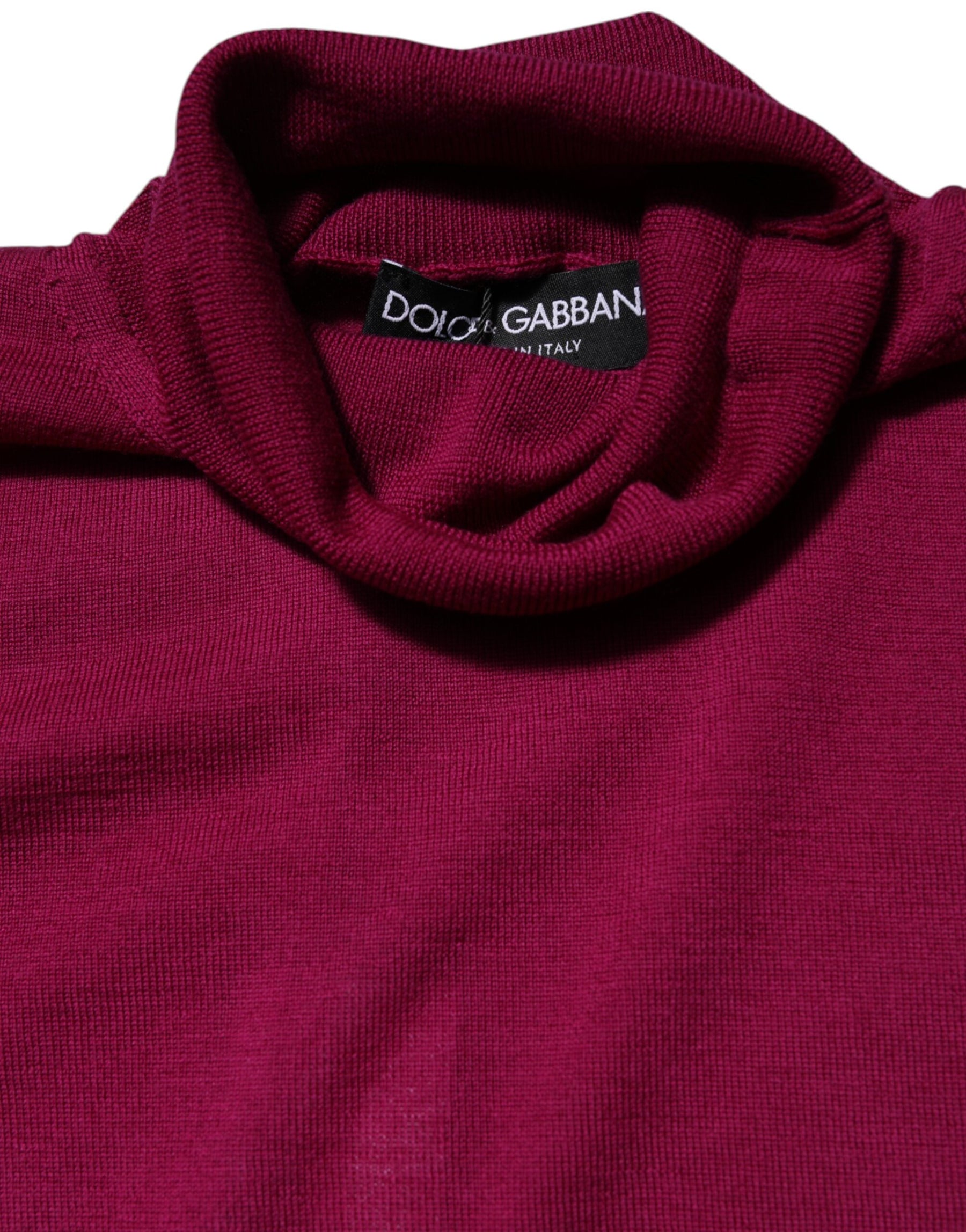 Dolce & Gabbana Fuchsia Wool Long Sleeves Turtleneck Sweater | Regal Royce