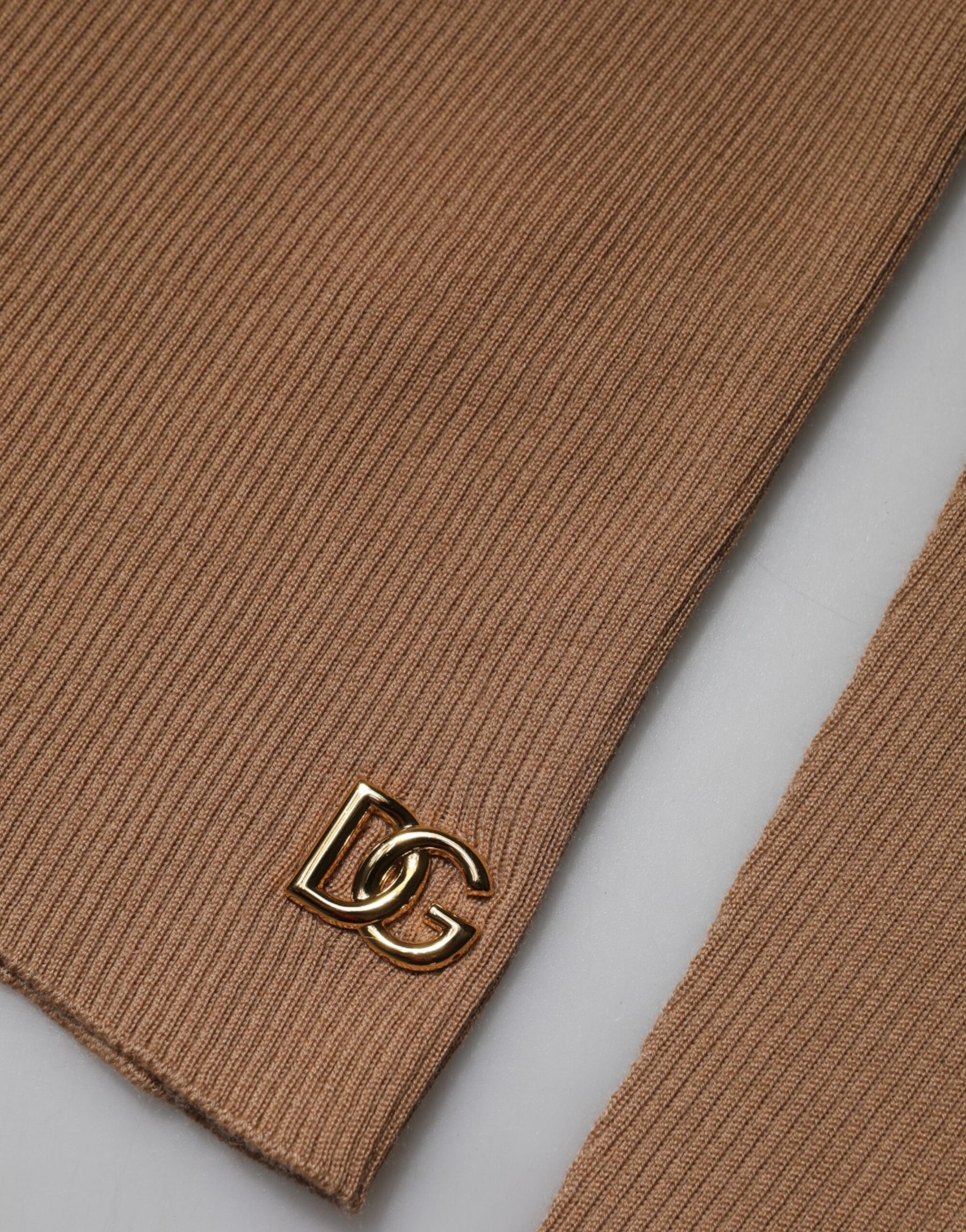 Dolce & Gabbana Brown Knit Long Sleeves Turtleneck Sweater | Regal Royce