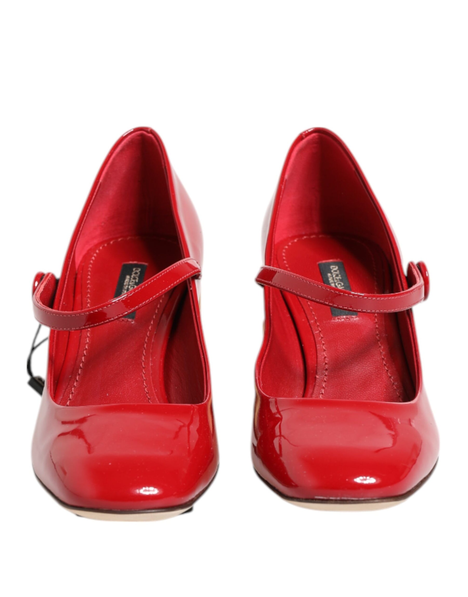 Dolce & Gabbana Red Leather DG Logo Heels Sandals Shoes | Regal Royce