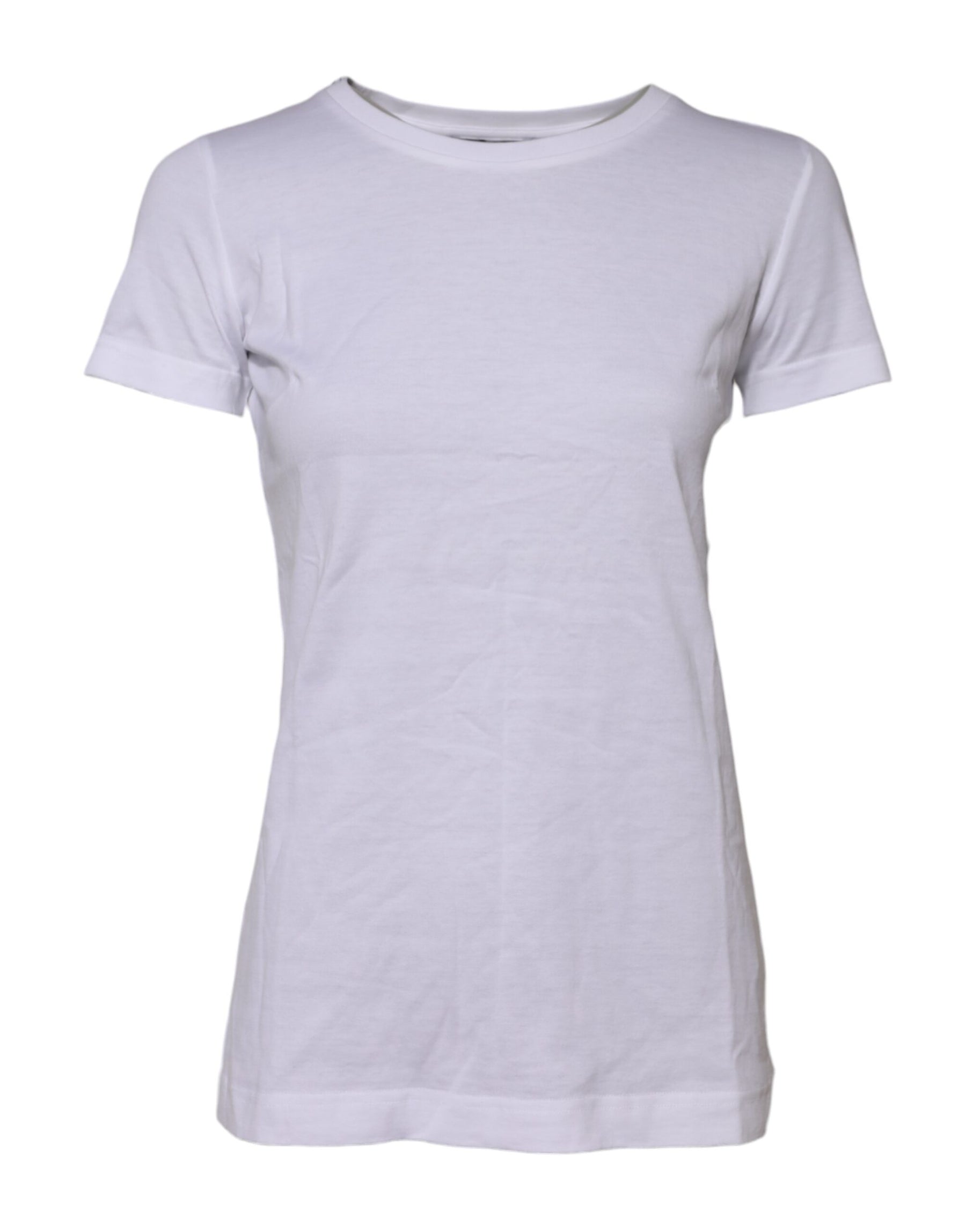 Dolce & Gabbana White Short Sleeves Crew Neck Top T-shirt | Regal Royce