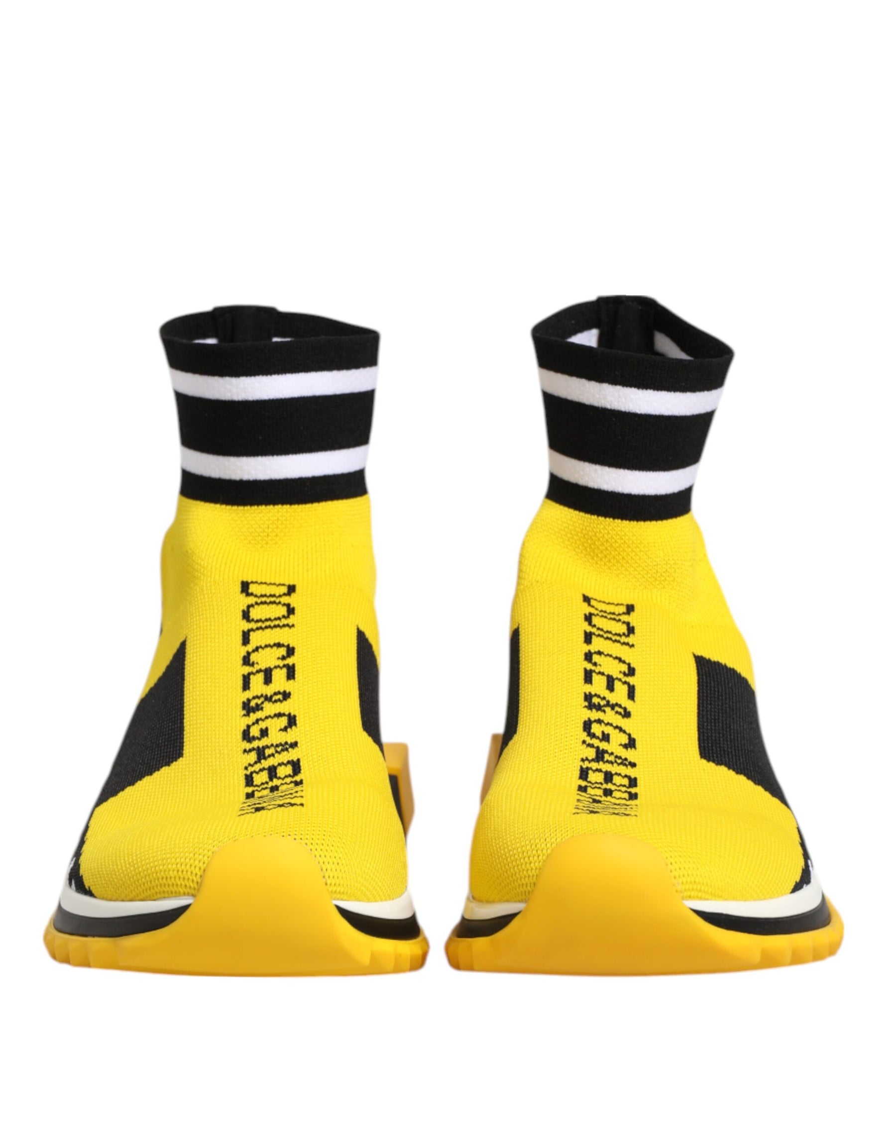 Dolce & Gabbana Yellow Black Sorrento Socks Sneakers Shoes | Regal Royce