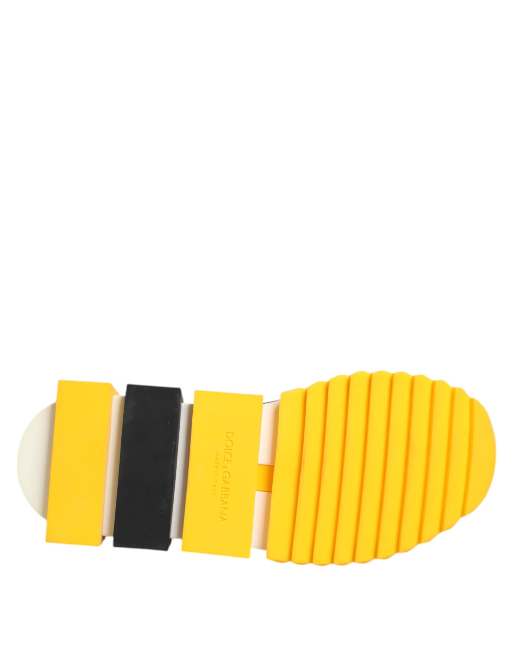 Dolce & Gabbana Yellow Black Sorrento Socks Sneakers Shoes | Regal Royce