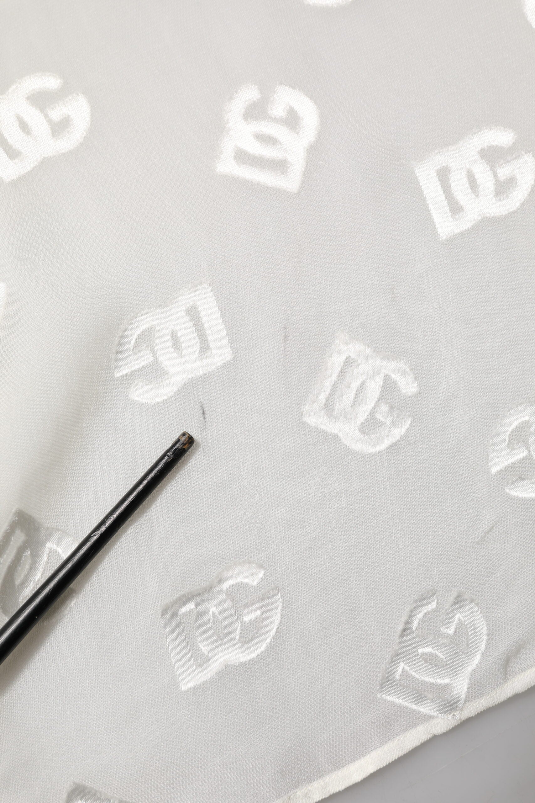 Dolce & Gabbana Off White Logo Monogram Ascot Collar Top | Regal Royce