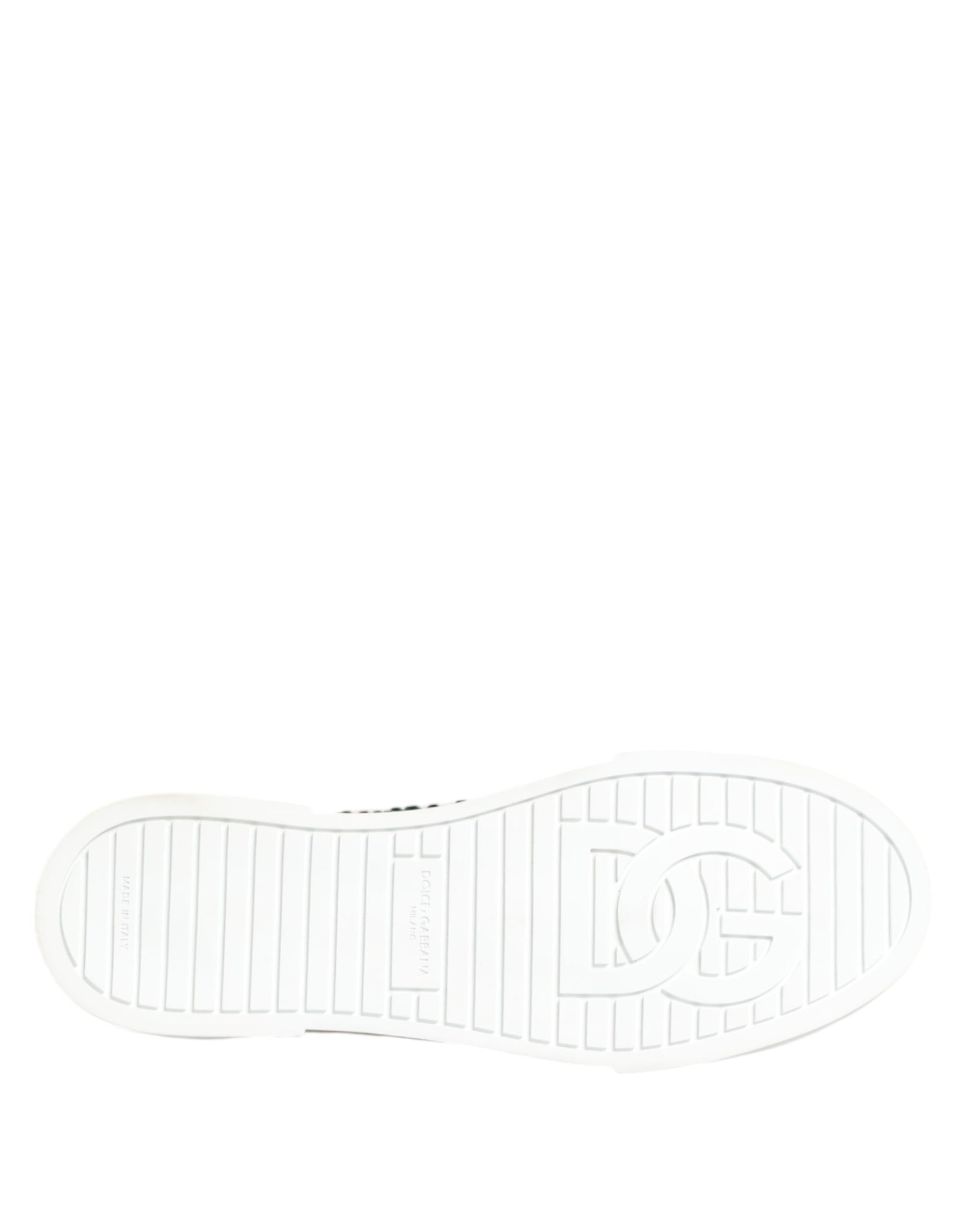 Dolce & Gabbana Green Portofino Crystal DG Logo Sneakers Shoes | Regal Royce