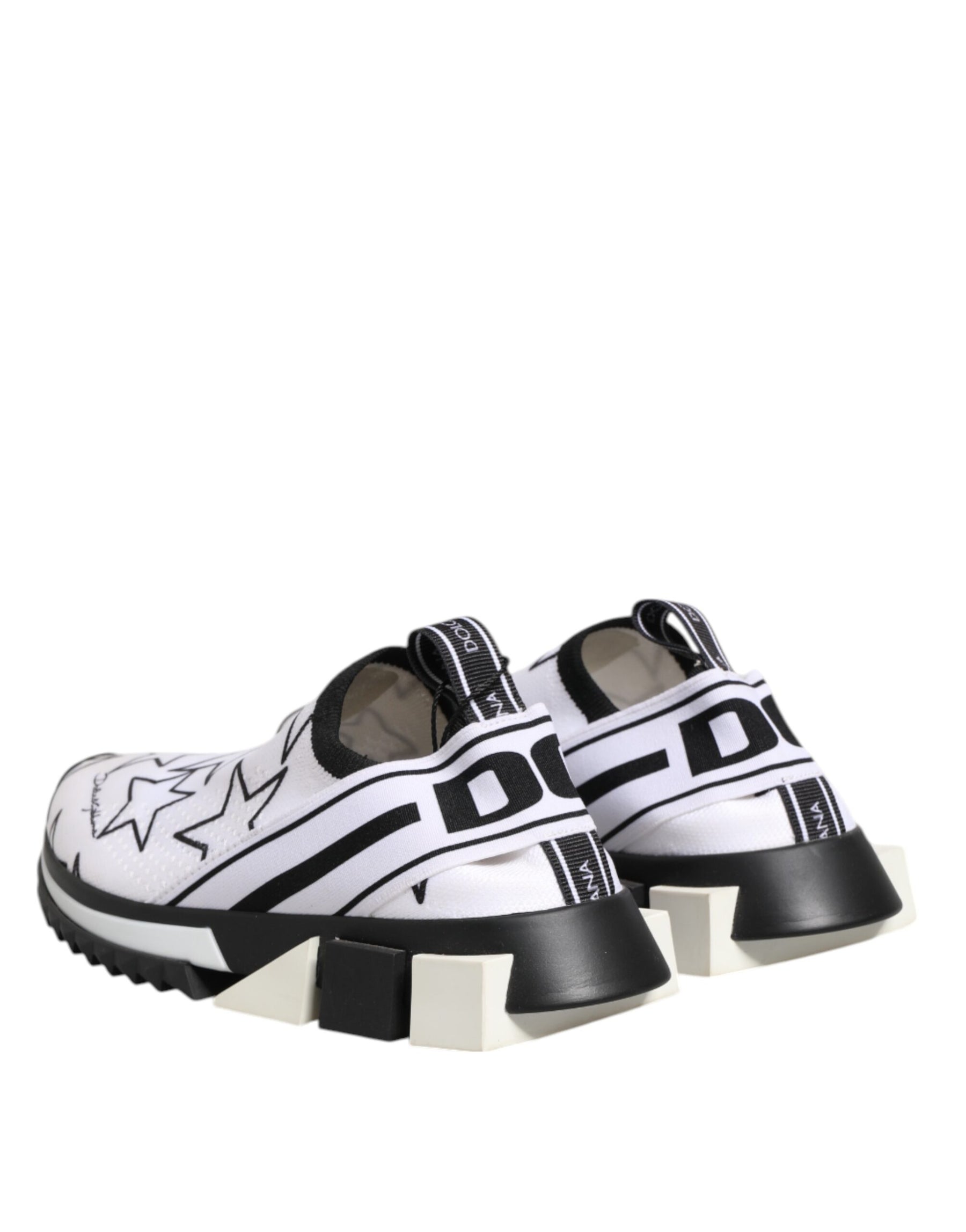 Dolce & Gabbana White Stars Sorrento Low Top Sneakers Shoes | Regal Royce