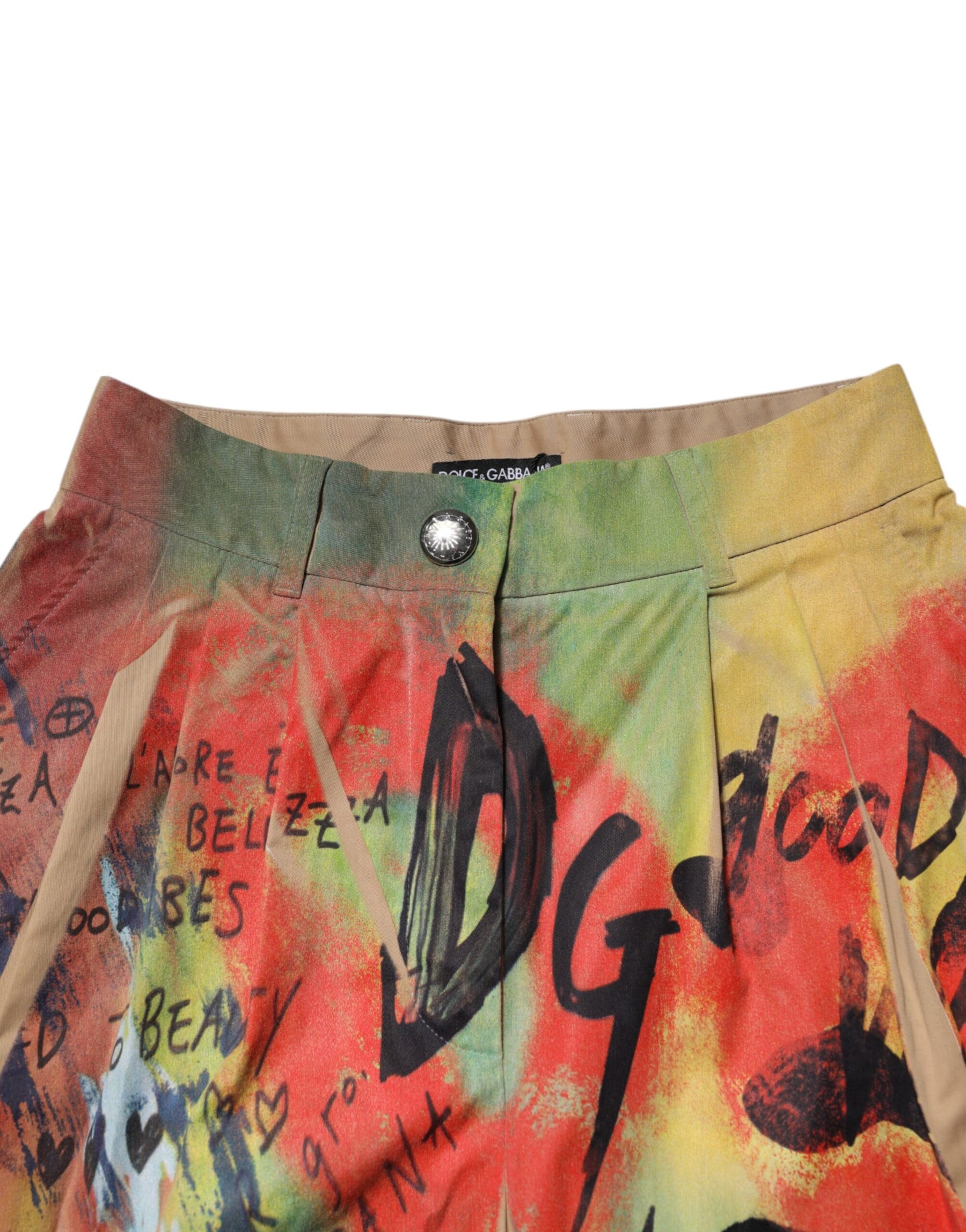 Dolce & Gabbana Multicolor High Waist Cargo Trouser Pants | Regal Royce