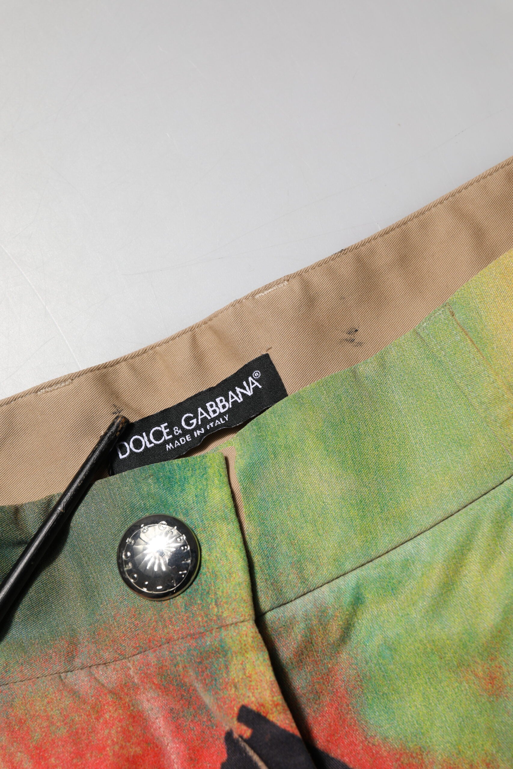 Dolce & Gabbana Multicolor High Waist Cargo Trouser Pants | Regal Royce