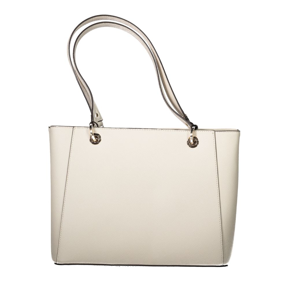 Guess Jeans Beige Polyurethane Women's Shoulder Bag | Regal Royce
