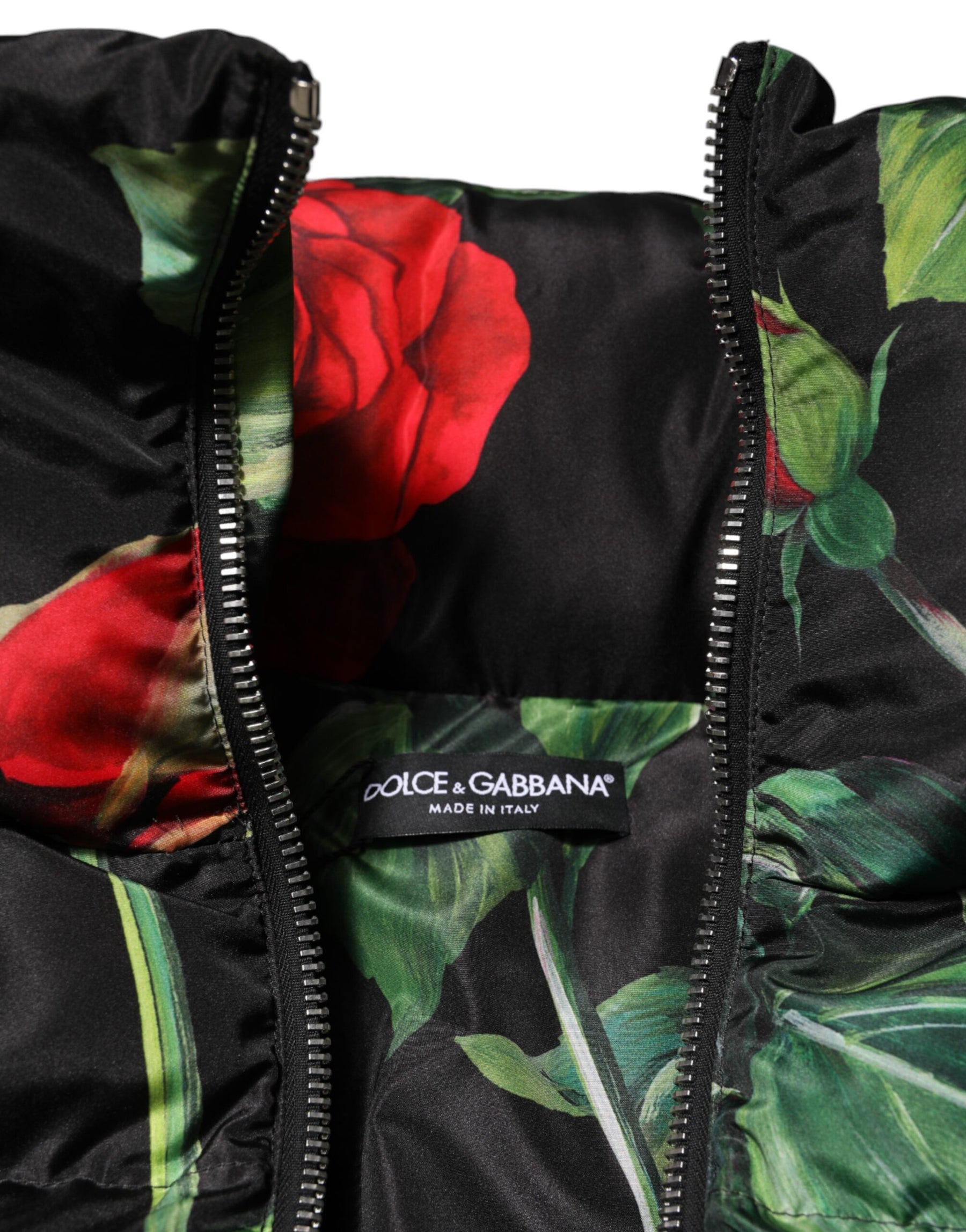 Dolce & Gabbana Multicolor Floral Puffer Coat Full Zip Jacket | Regal Royce
