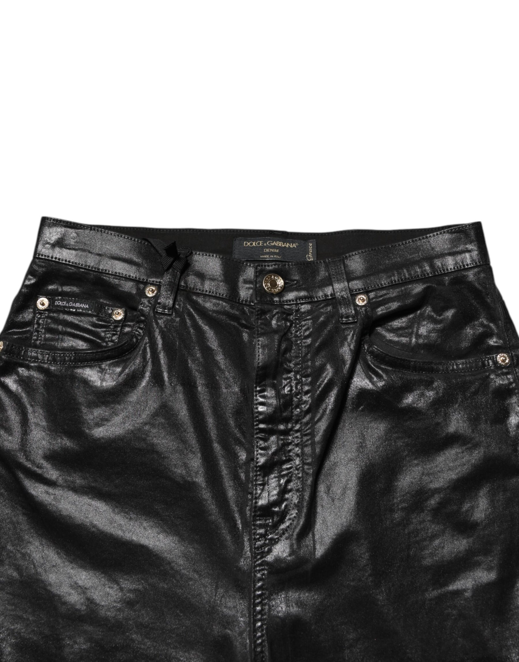 Dolce & Gabbana Black High Waist Skinny GRACE Denim Jeans | Regal Royce