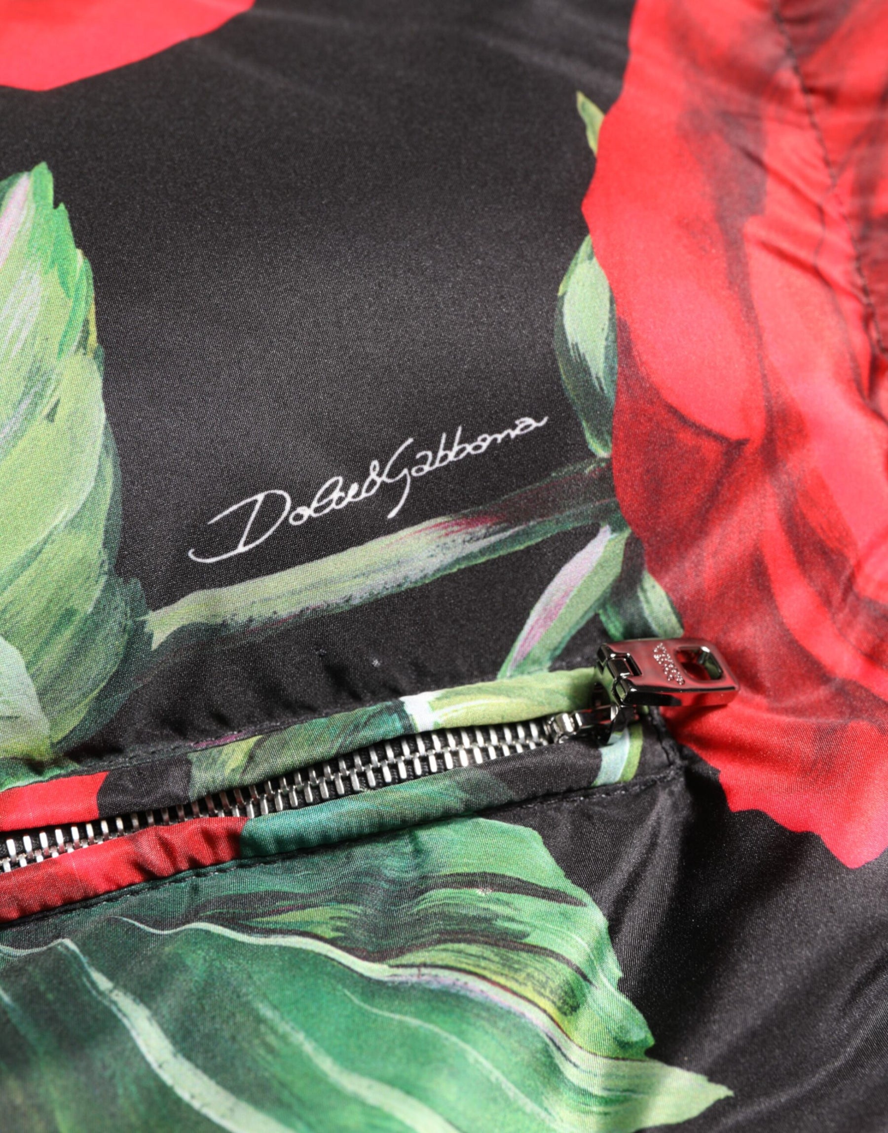 Dolce & Gabbana Multicolor Floral Puffer Coat Full Zip Jacket | Regal Royce