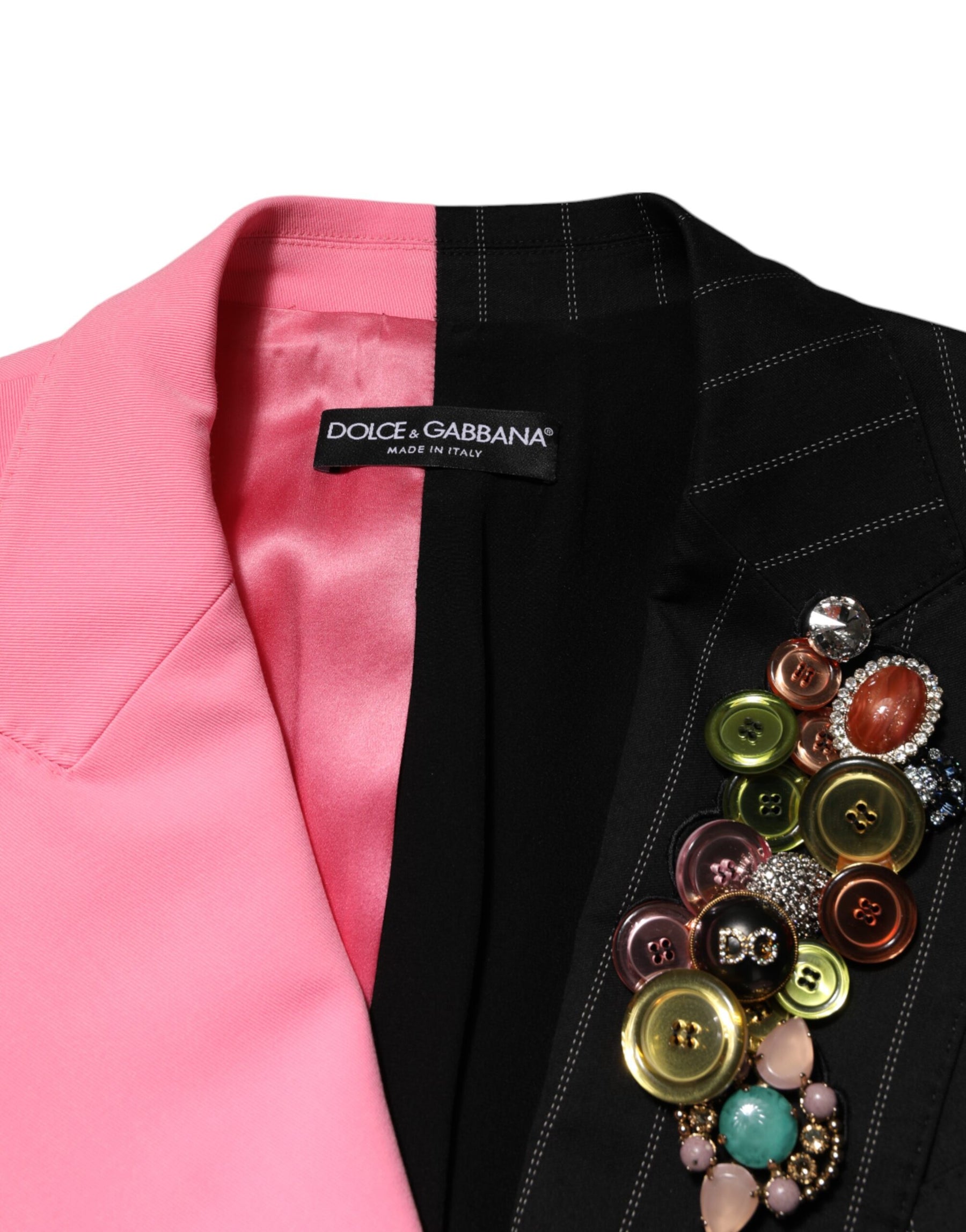 Dolce & Gabbana Multicolor Patchwork Embellished Coat Jacket | Regal Royce