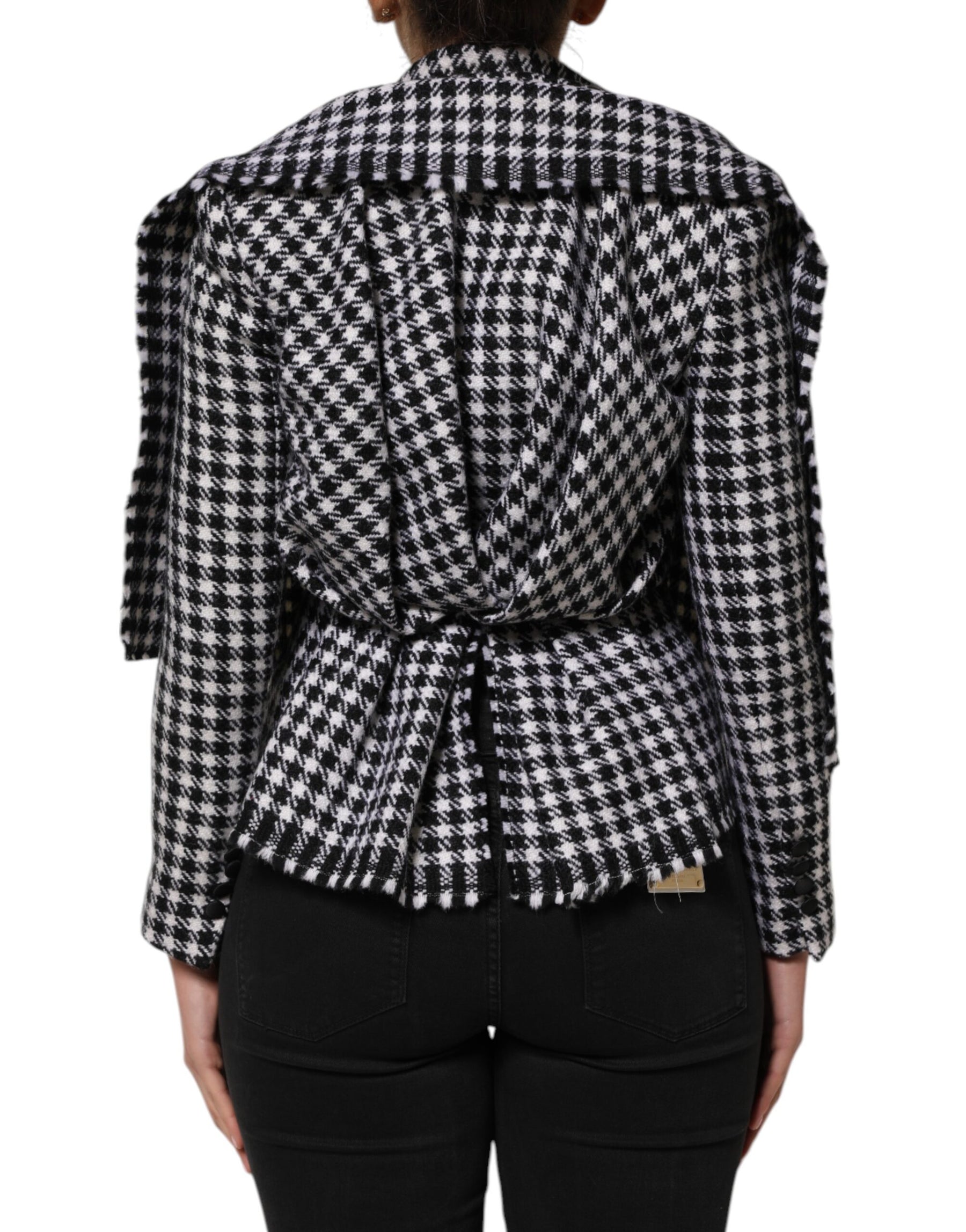 Dolce & Gabbana Multicolor Wool Monochrome Patterned Jacket | Regal Royce