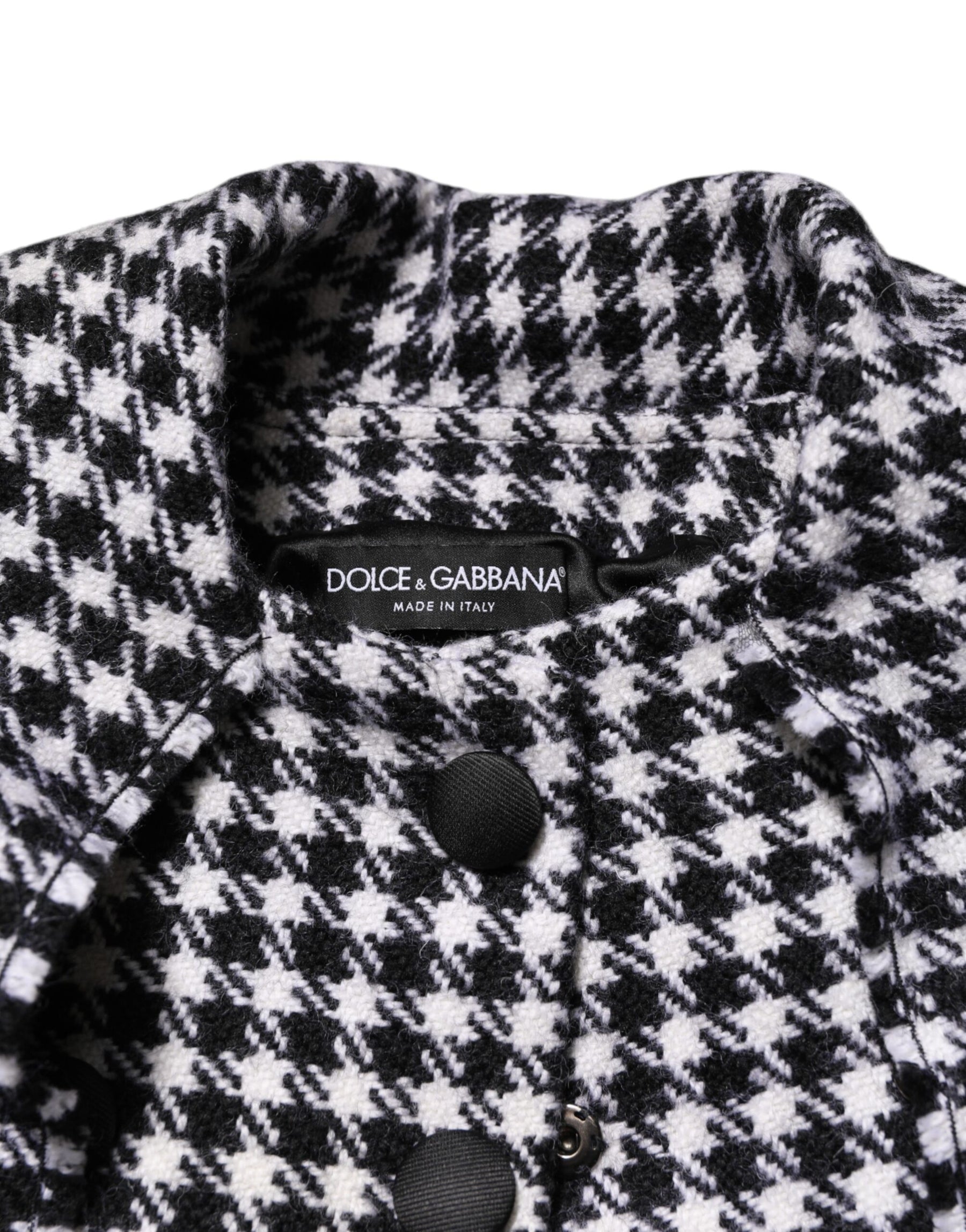 Dolce & Gabbana Multicolor Wool Monochrome Patterned Jacket | Regal Royce